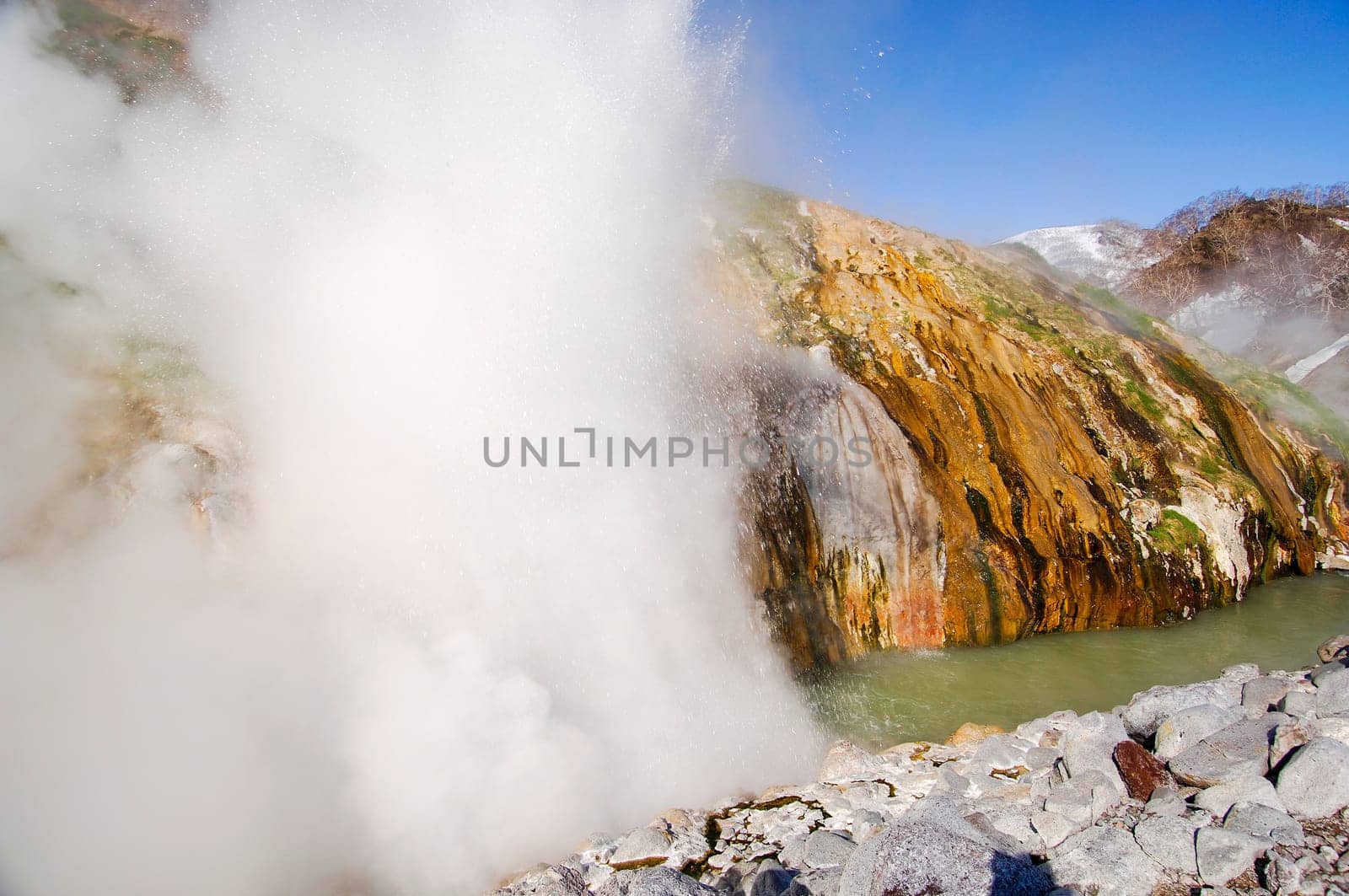 Nature of Kamchatka. Landscapes and magnificent views of the Kamchatka Peninsula. The nature of Kamchatka, a burnt volcano, an area near a volcano.