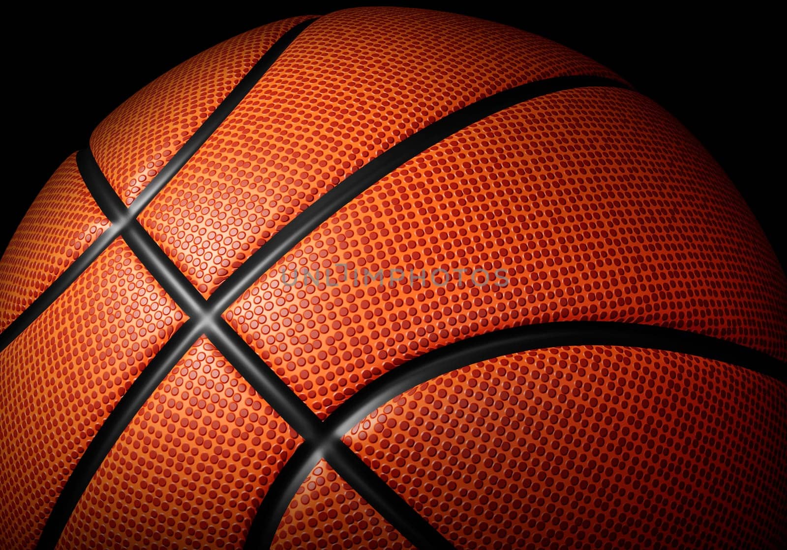 Basketball closeup with high quality