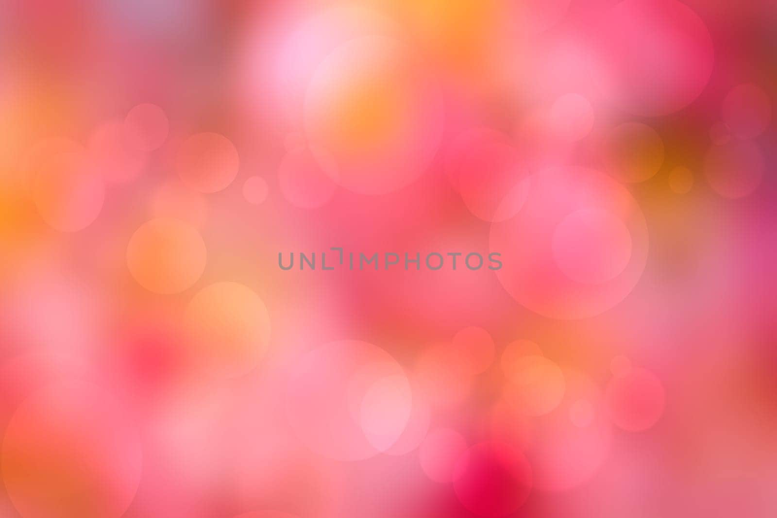 A festive abstract delicate golden yellow red orange gradient background texture with defocused bokeh circles. Card concept for Happy New Year, party invitation, valentine or other holidays.
