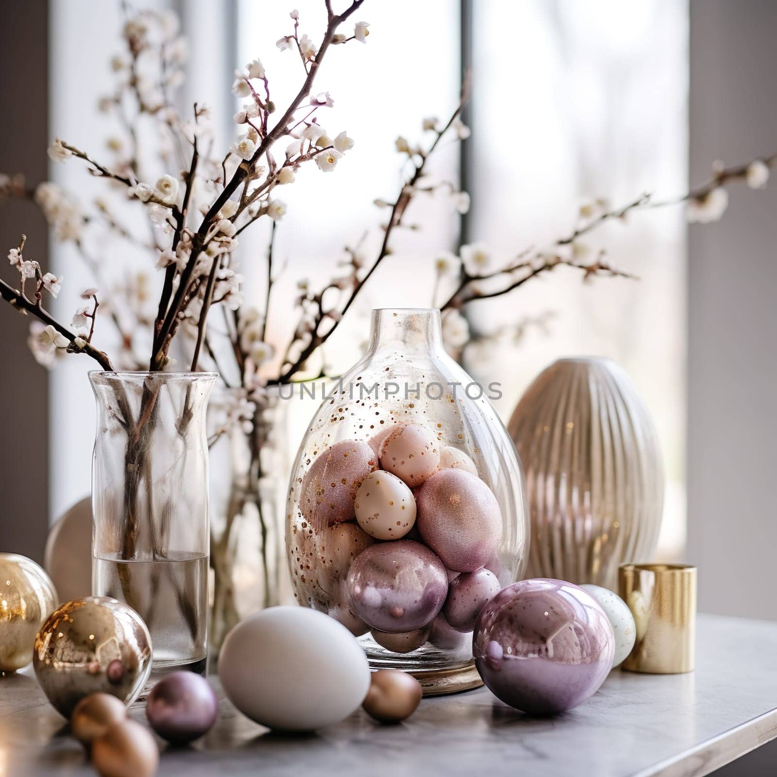 Photo of a beautiful Easter decoration generated by artificial intelligence