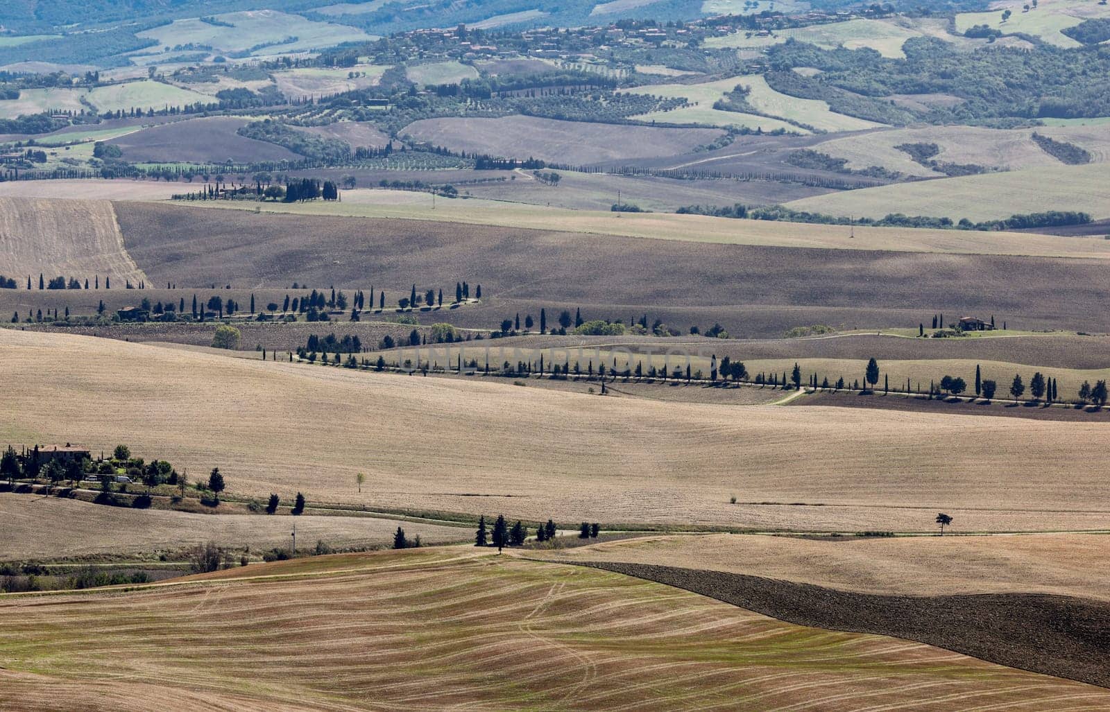 The rural landscape near Pienza in Tuscany. Italy