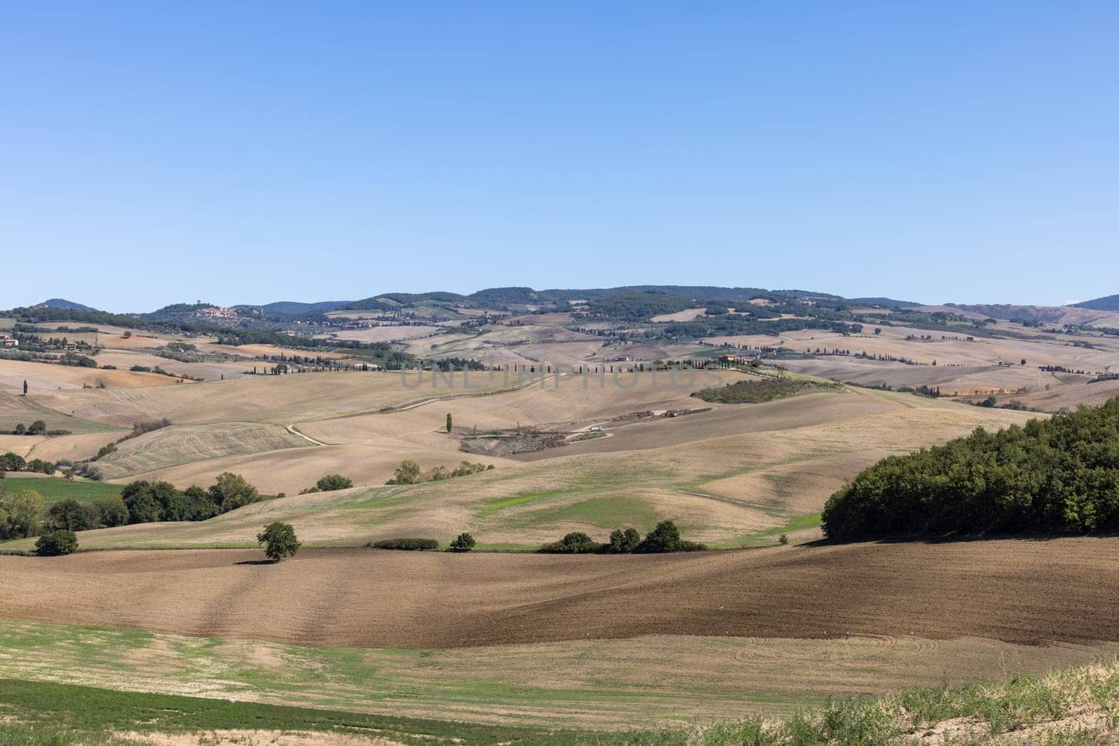 The rural landscape near Pienza in Tuscany. Italy