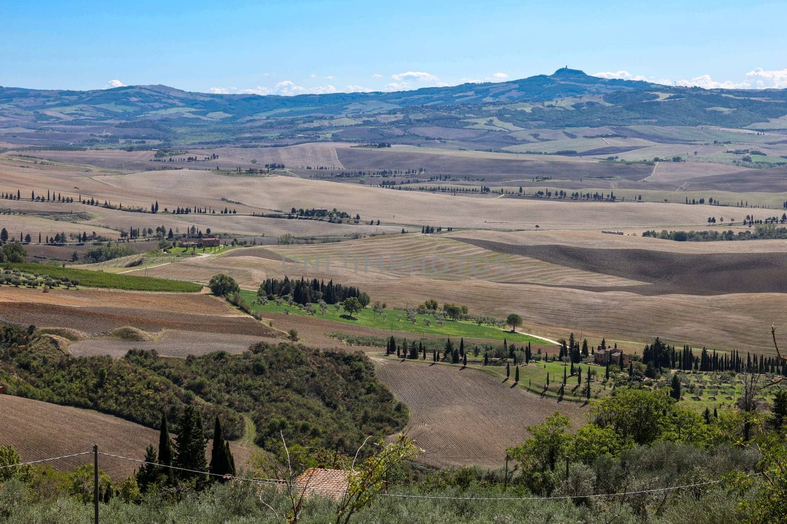 The rural landscape near Pienza in Tuscany. Italy