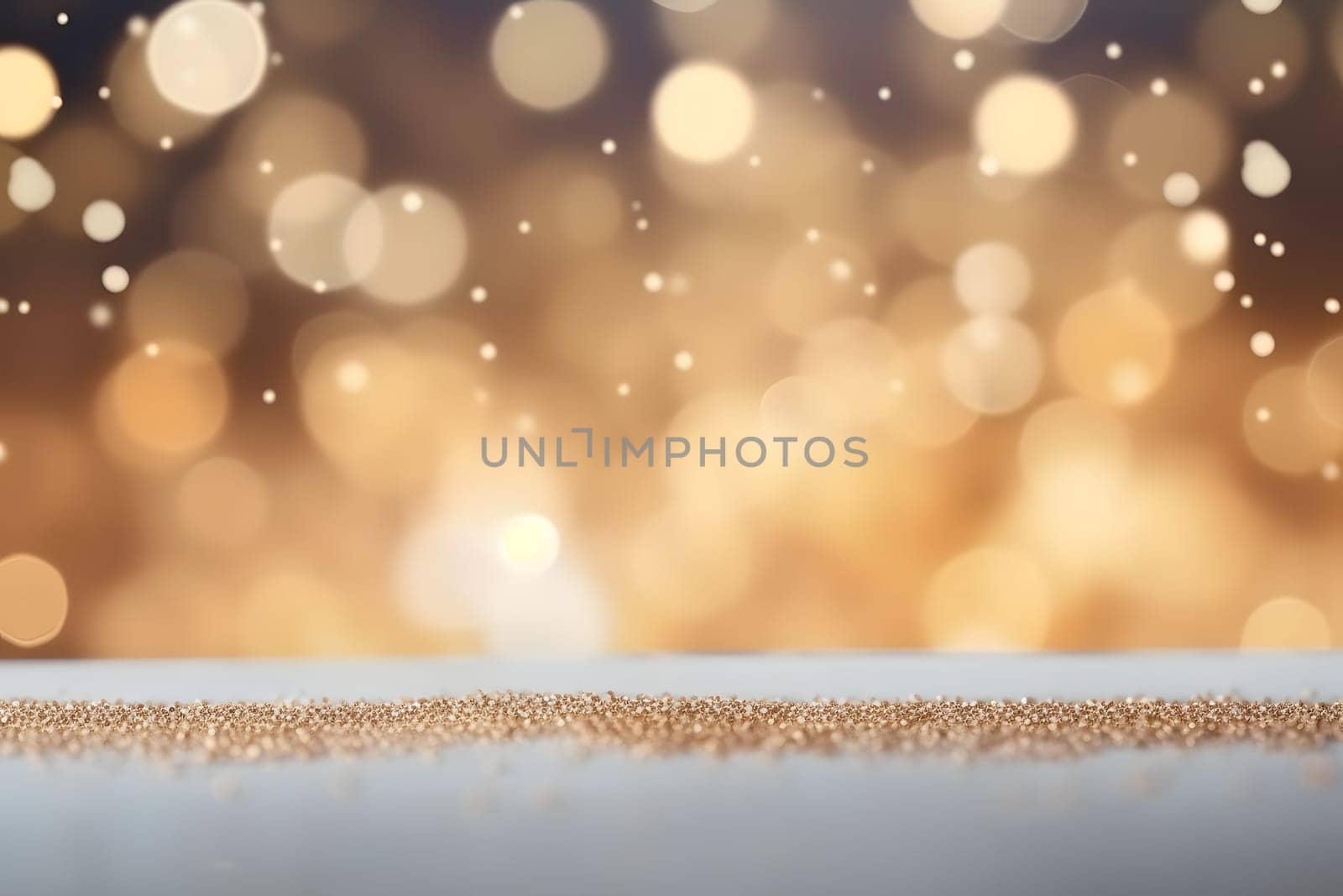 abstract bright snowy winter background with bokeh, neural network generated image. Not based on any actual scene or pattern.
