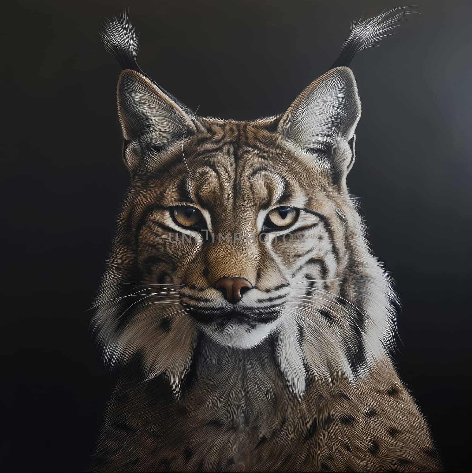 Agile Iberian lynx forest animal. Mammal predator. Generate Ai