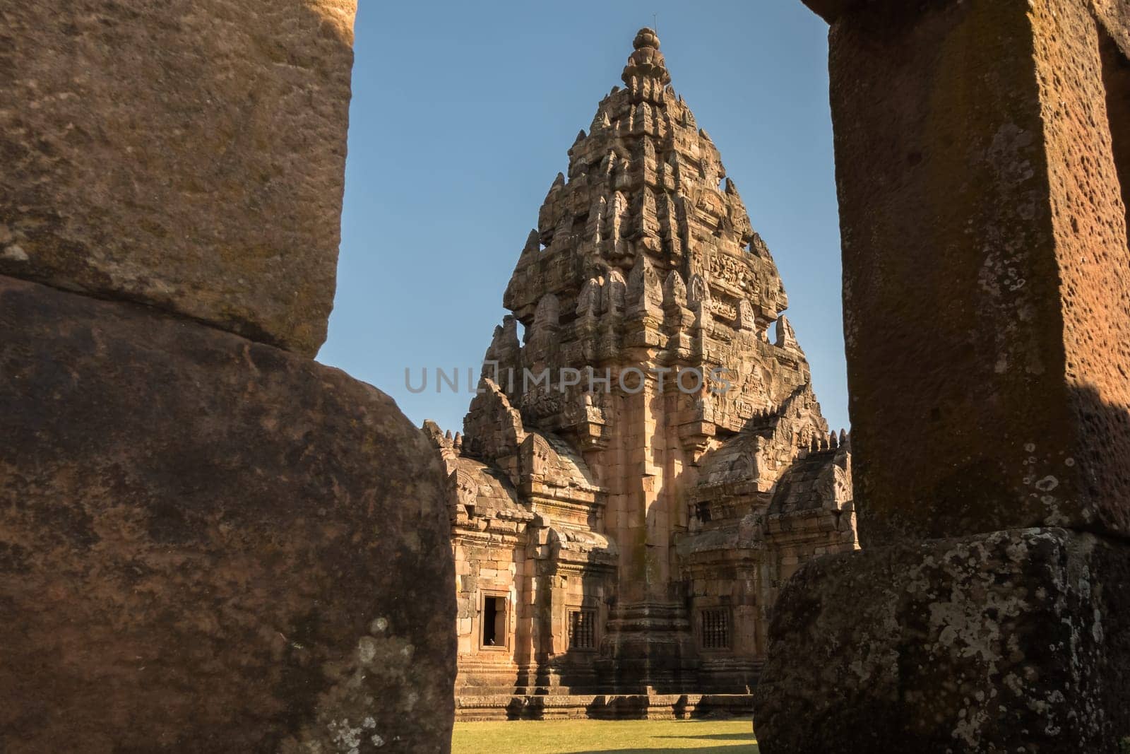 A hidden view to the inner sanctuary of Phanom Rung in todays Buriram Province of Thailand