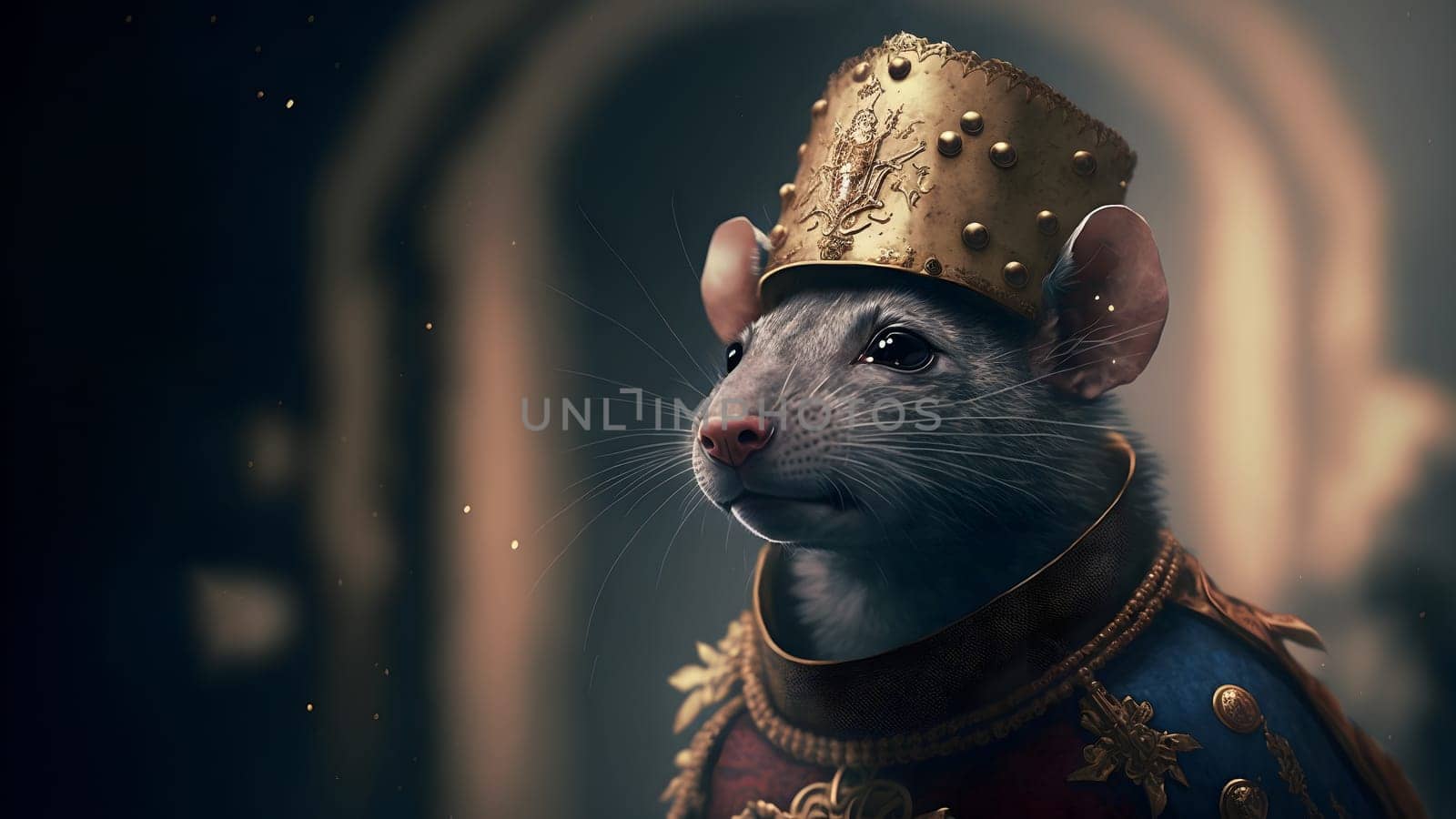 rat king medieval portrait, neural network generated art. Digitally generated image. Not based on any actual person, scene or pattern.