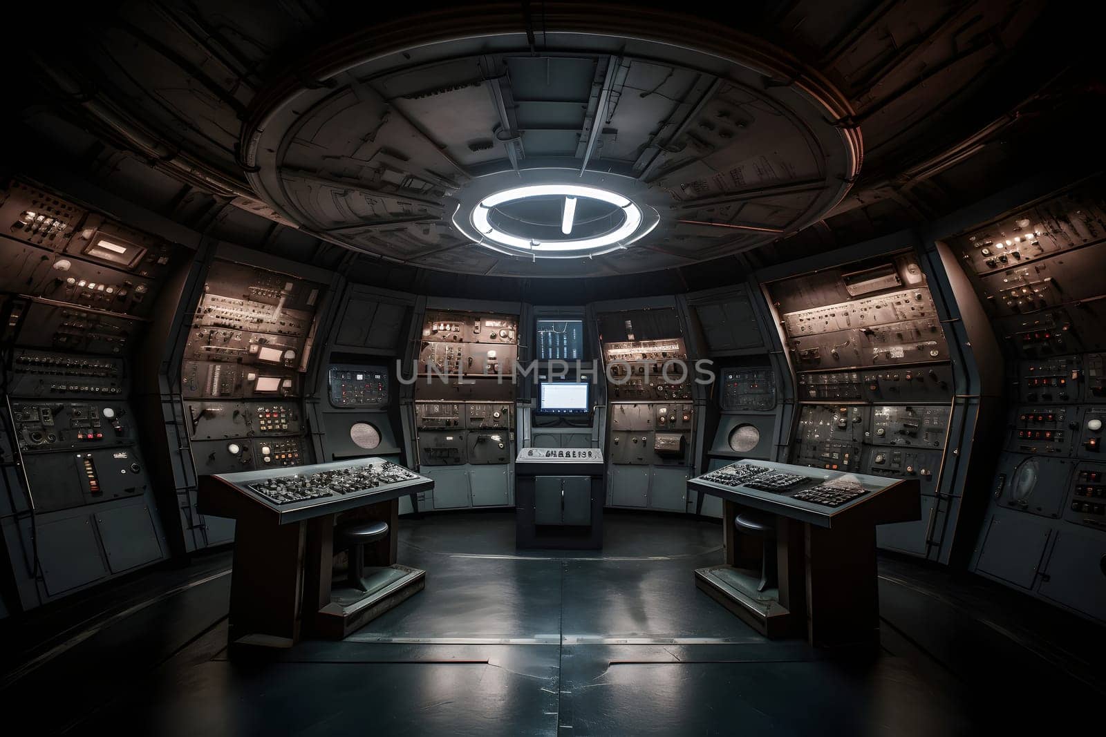 abandoned old unerground research laboratory. Neural network generated in May 2023. Not based on any actual scene or pattern.