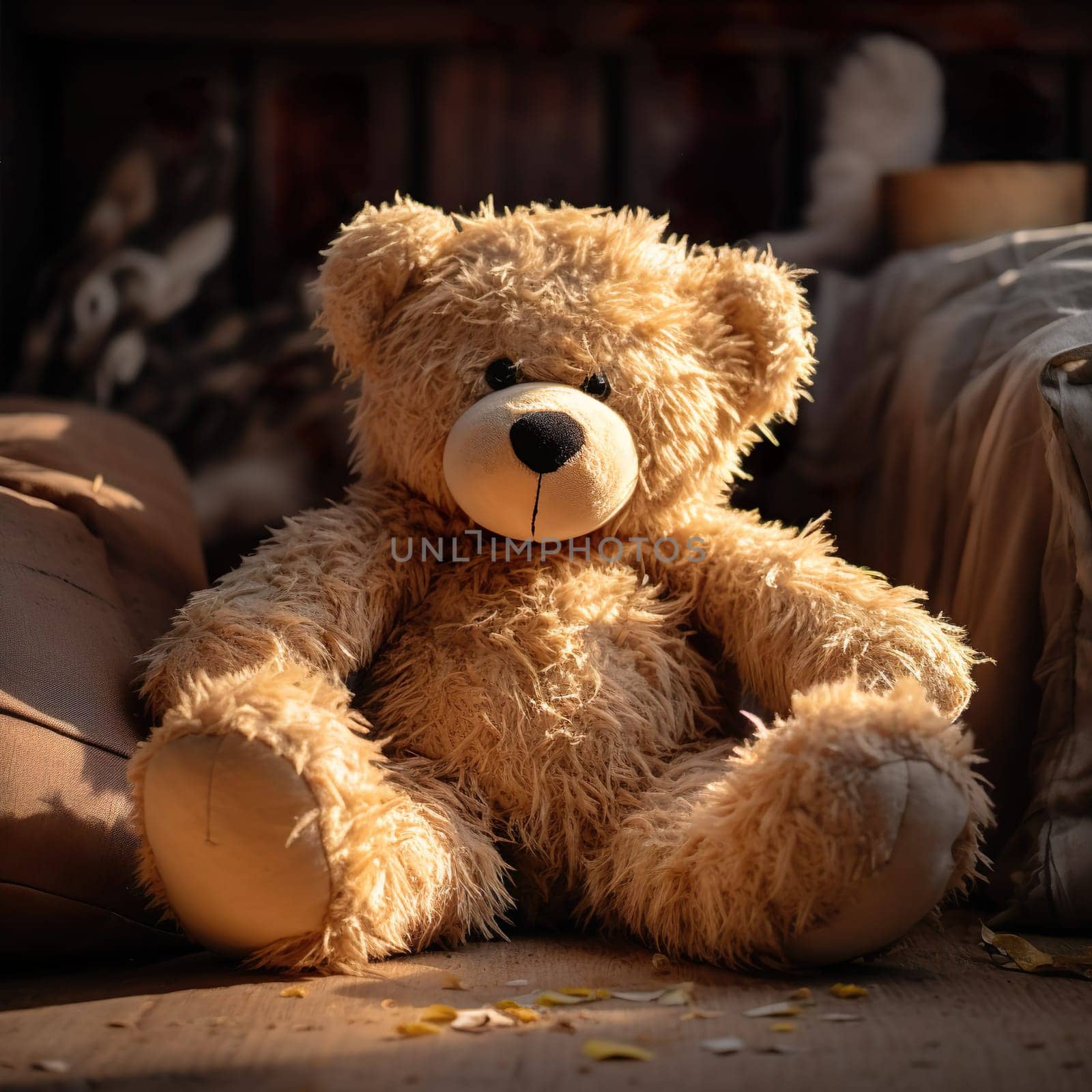 A cute brown teddy bear generated by artificial intelligence