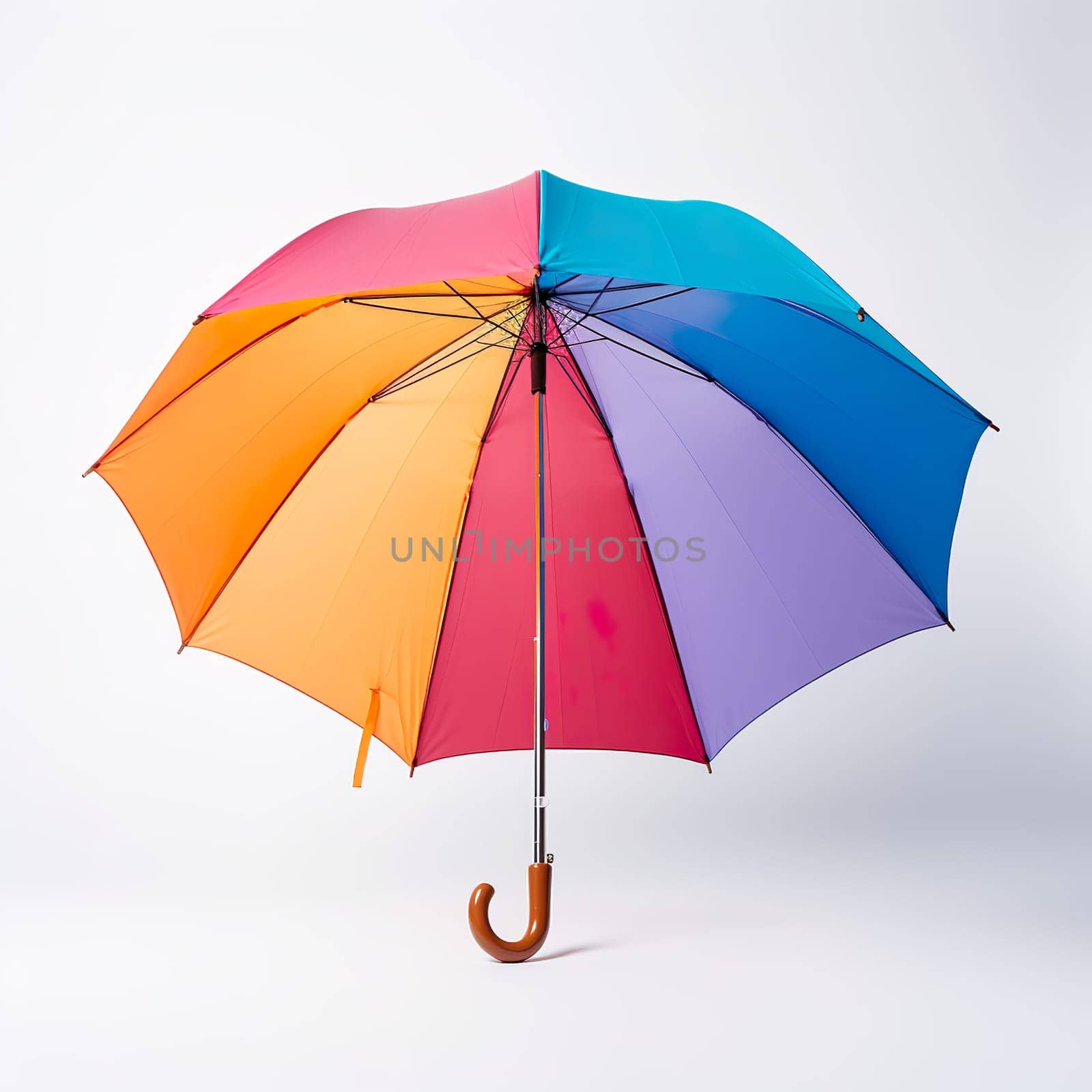 An umbrella on a white background generated by artificial intelligence