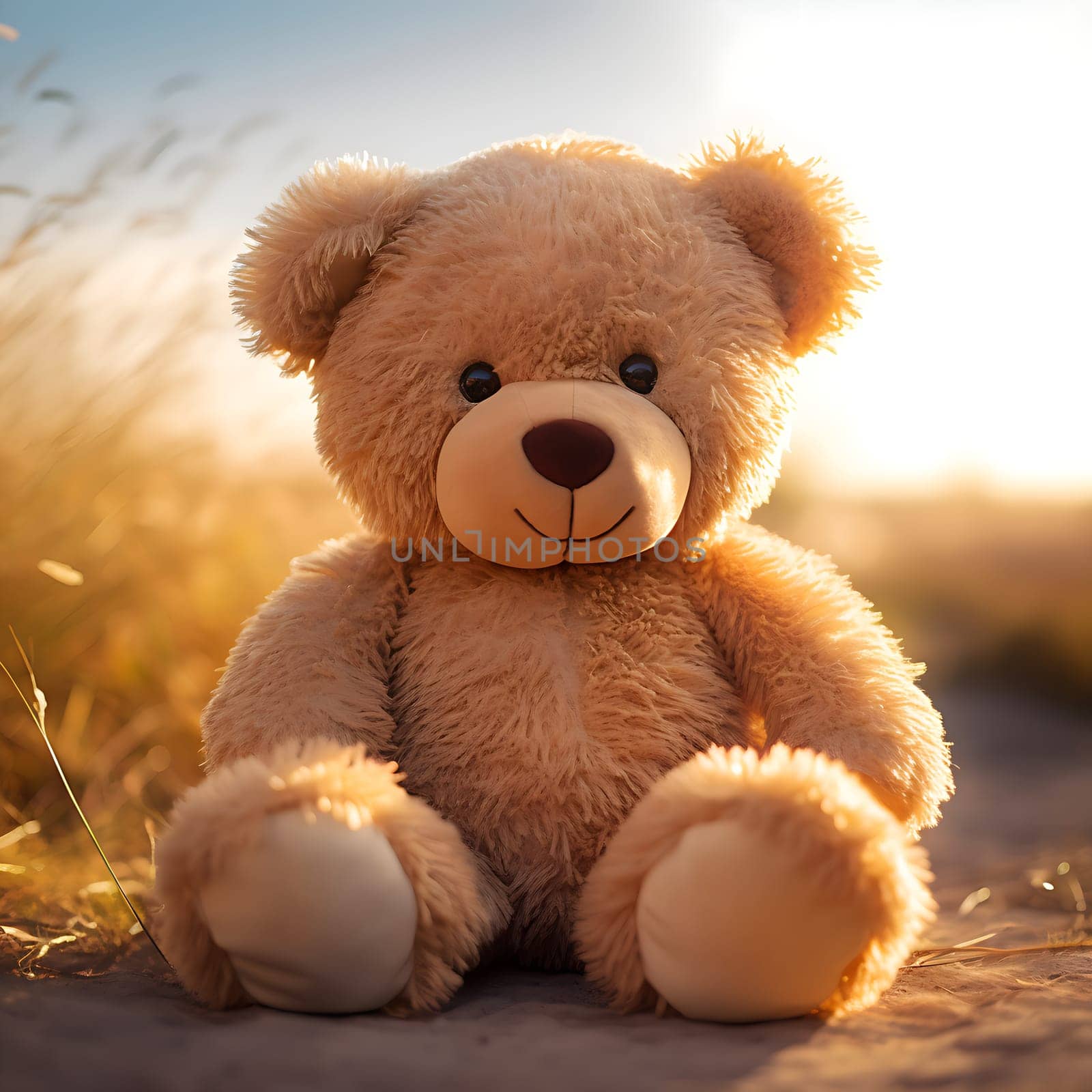 A cute brown teddy bear generated by artificial intelligence
