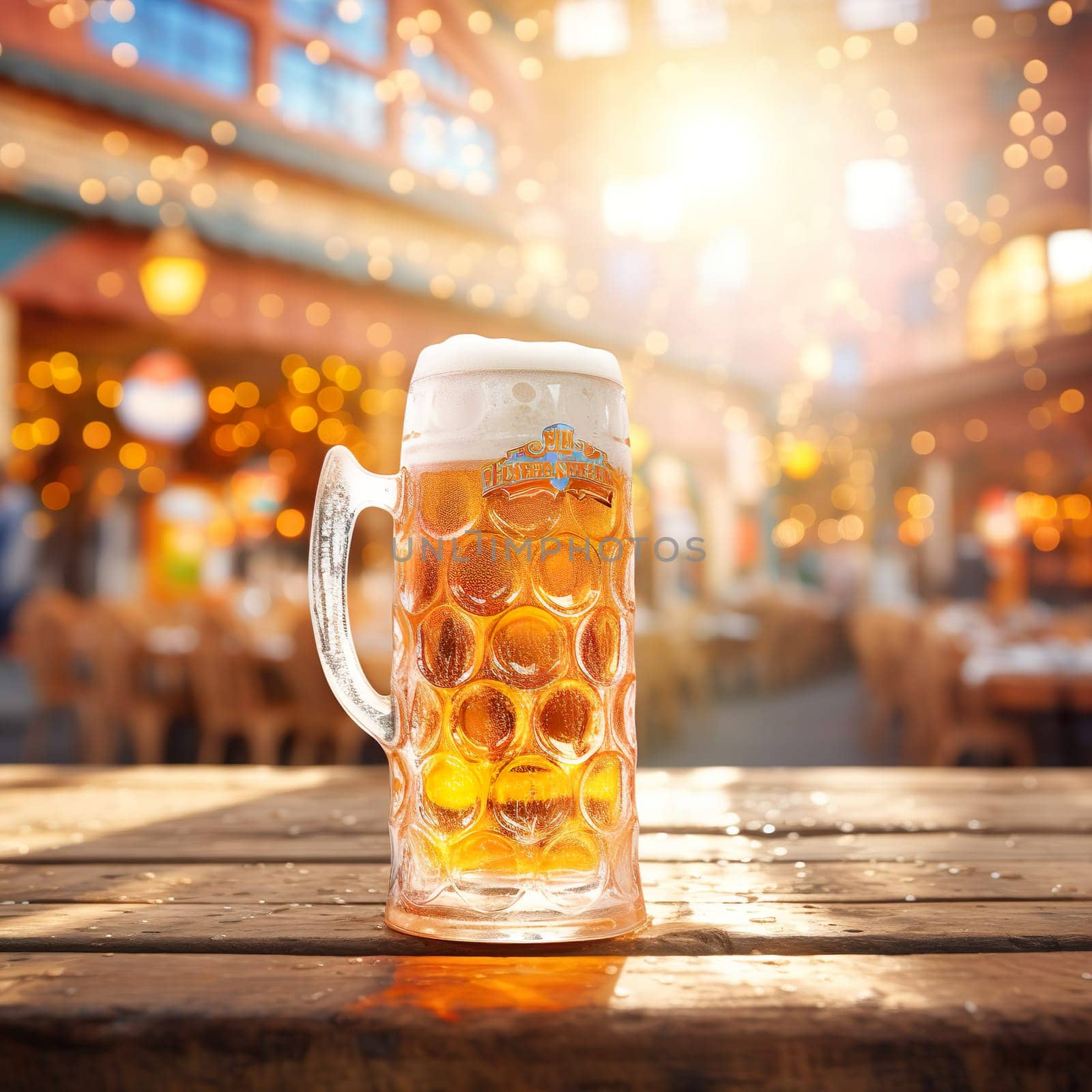 A beer mug with beer generated by artificial intelligence