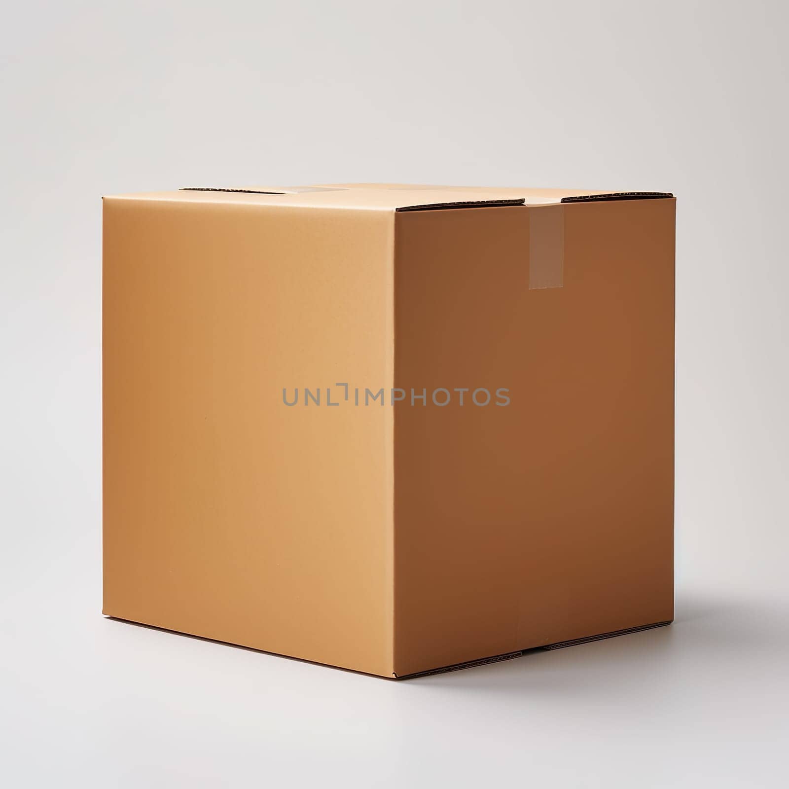 Brown cardboard box on a white background generated by artificial intelligence