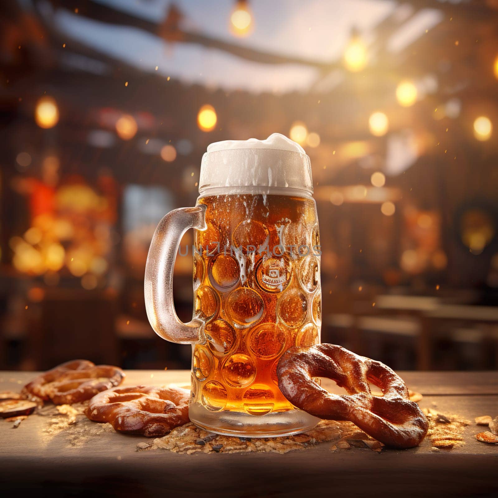 A beer mug with beer generated by artificial intelligence