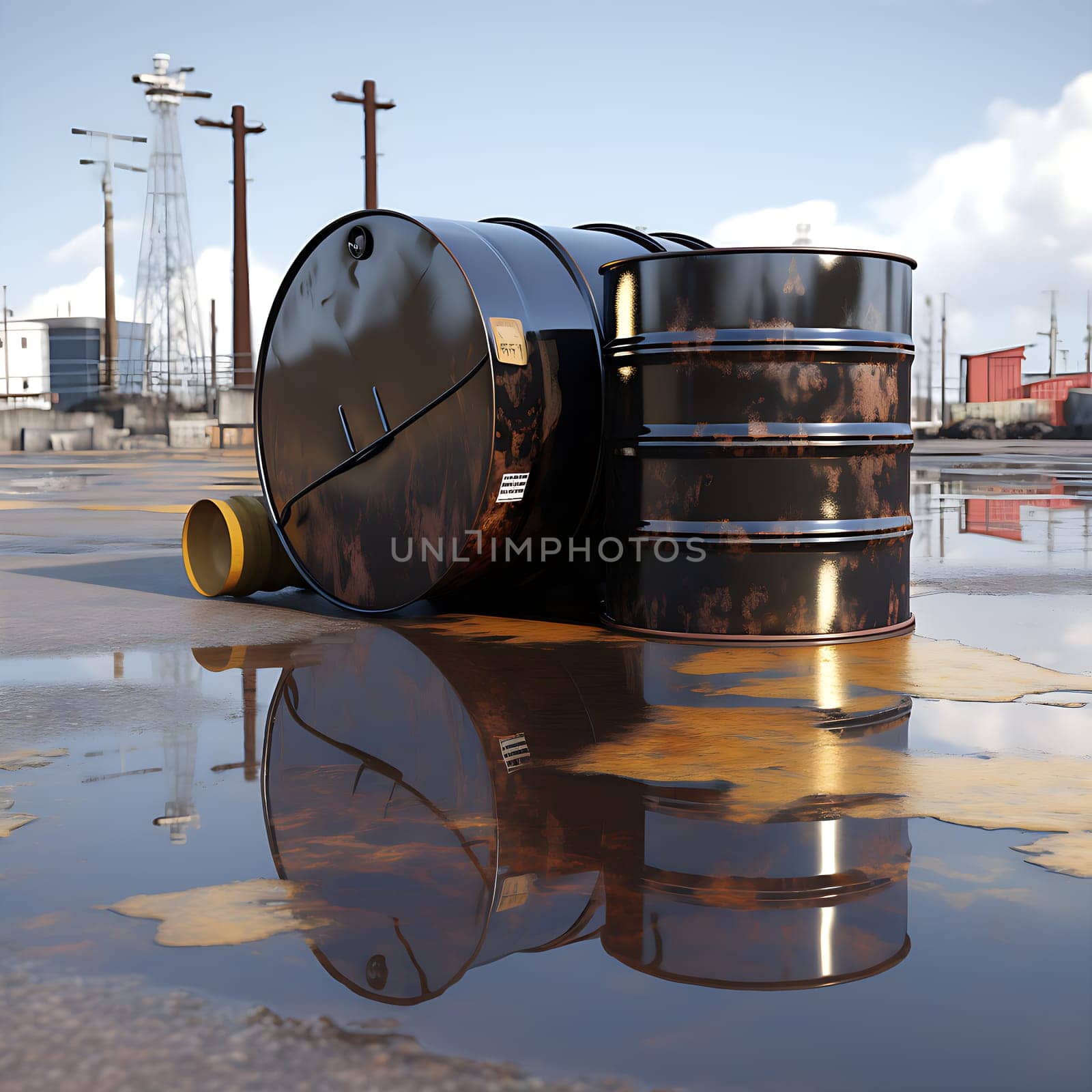 A symbolic photo on the subject of crude oil generated by artificial intelligence