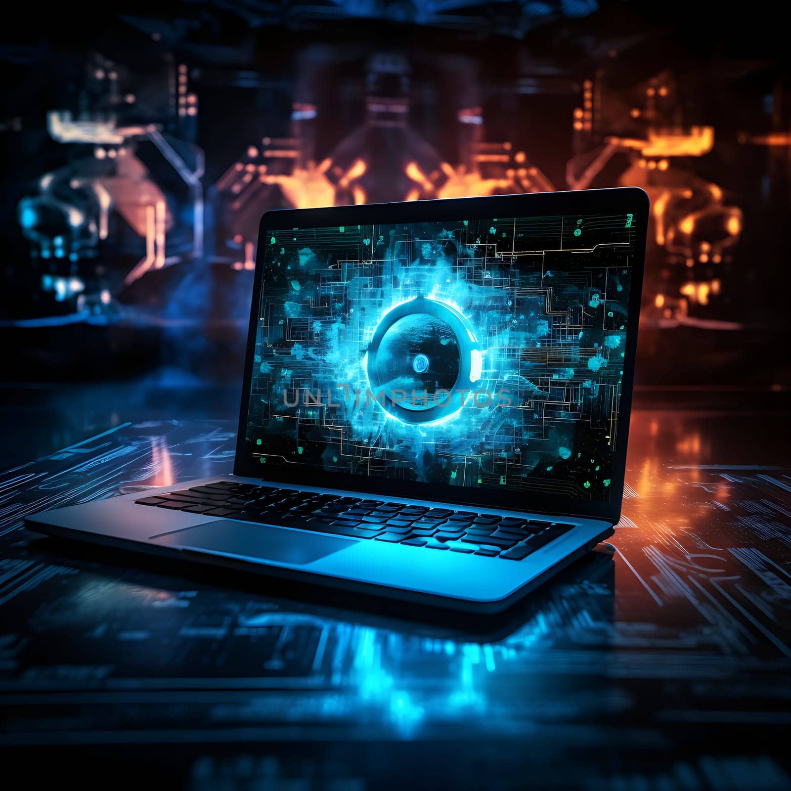 A symbolic image for cyber security generated by artificial intelligence