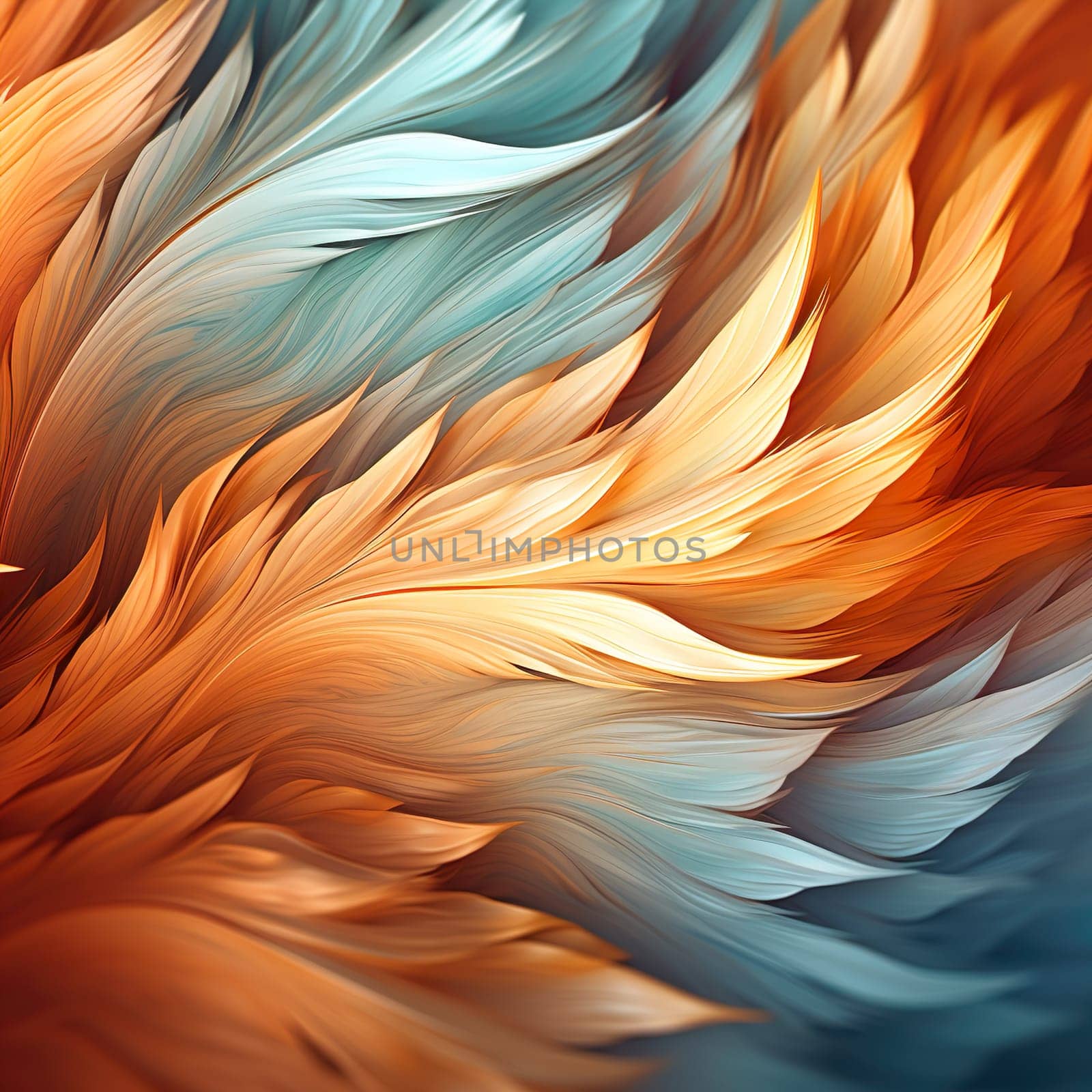 A background with feathers generated by artificial intelligence