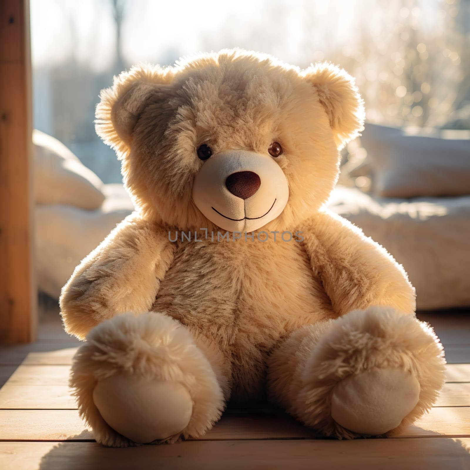 A cute brown teddy bear generated by artificial intelligence