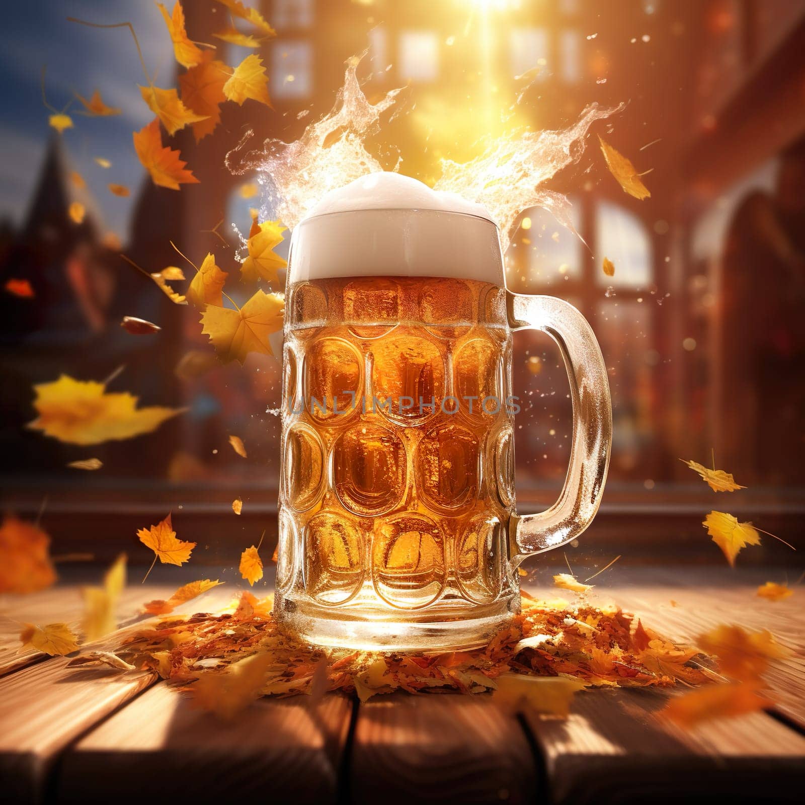 A beer mug with beer generated by artificial intelligence