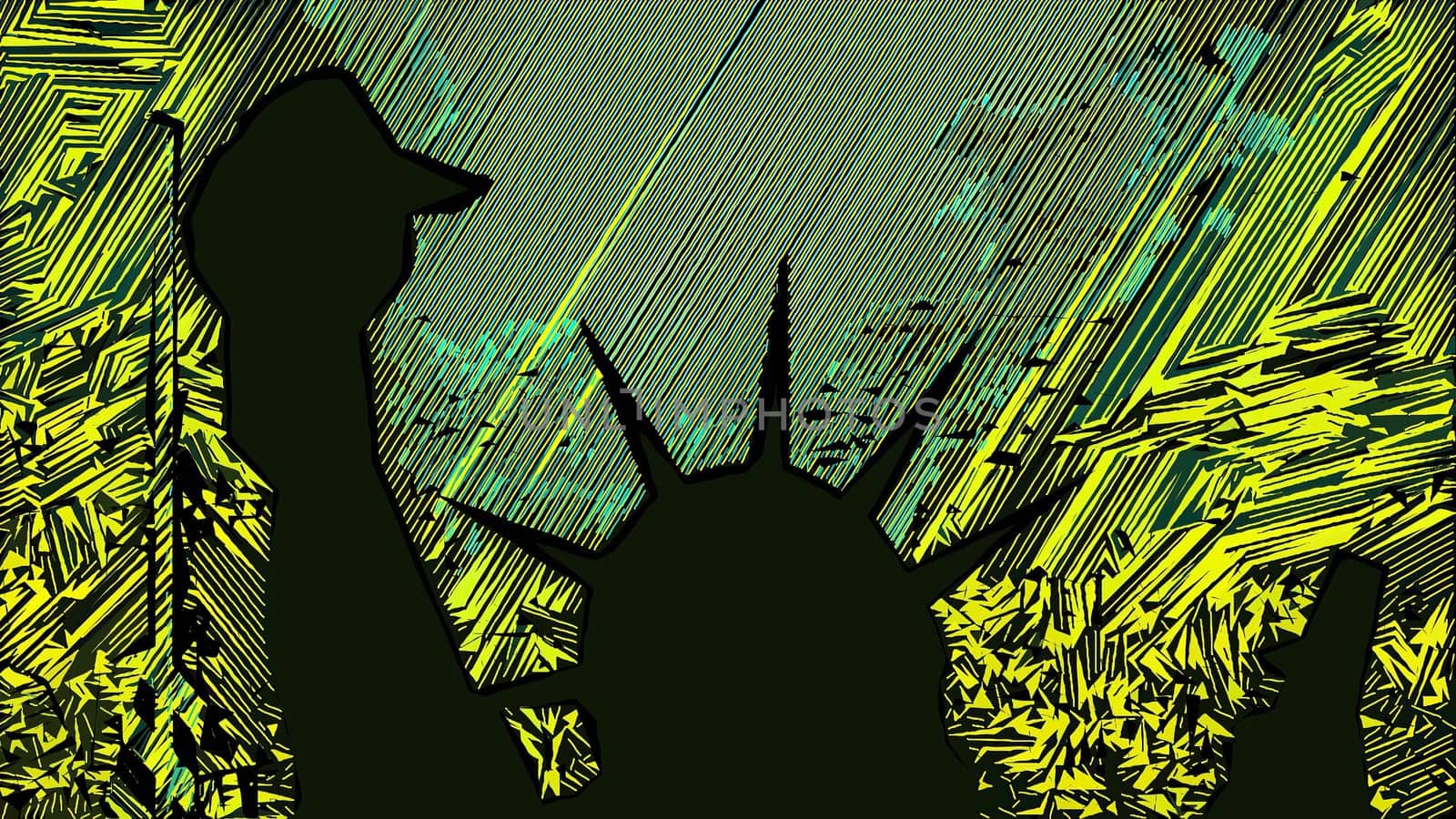 New York Statue of Liberty in a Pop Art Style ,New York Statue of Liberty in a Pop Art Style