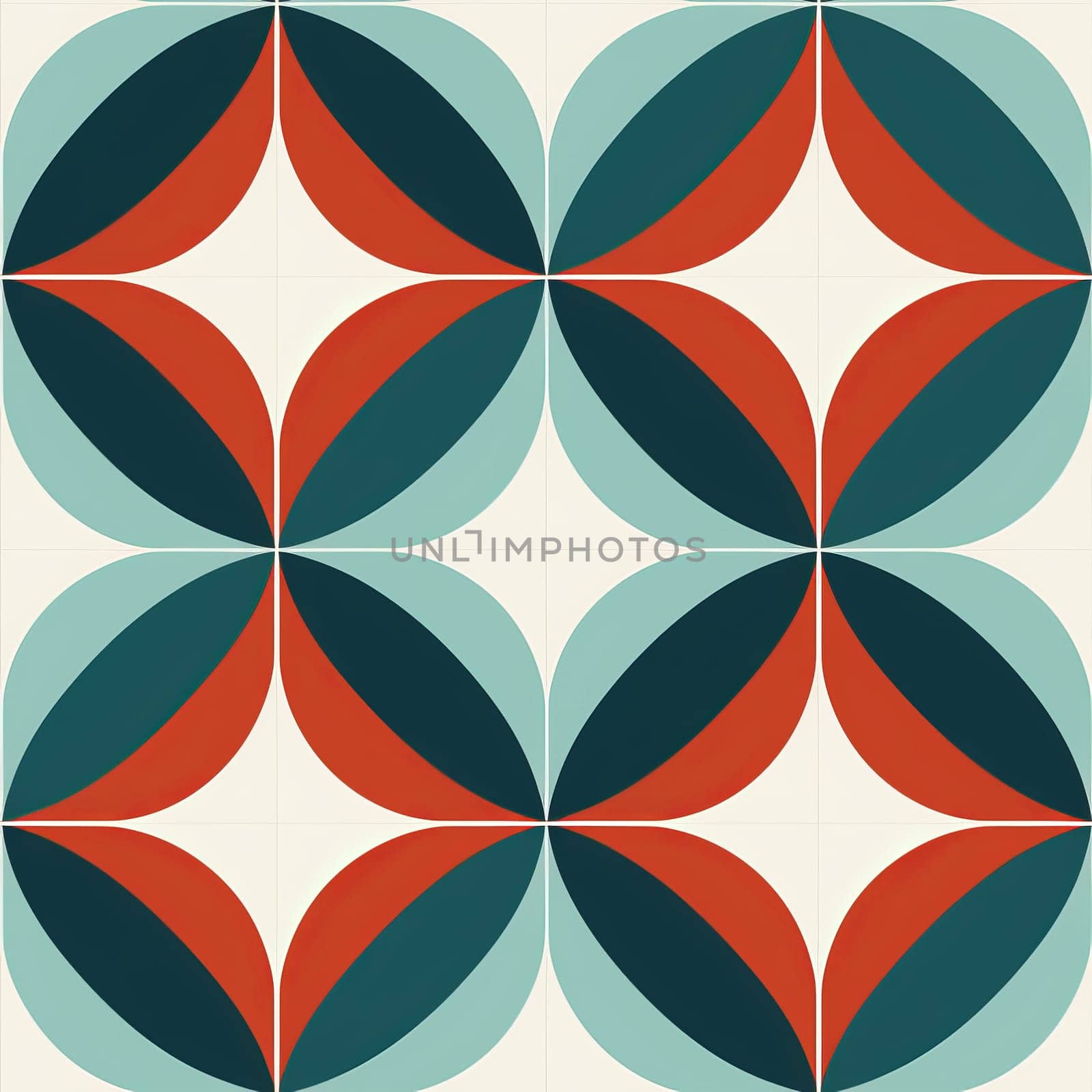 Vibrant Metro tile blue aqua banner. Nature subway decor mosaic block. Generate Ai