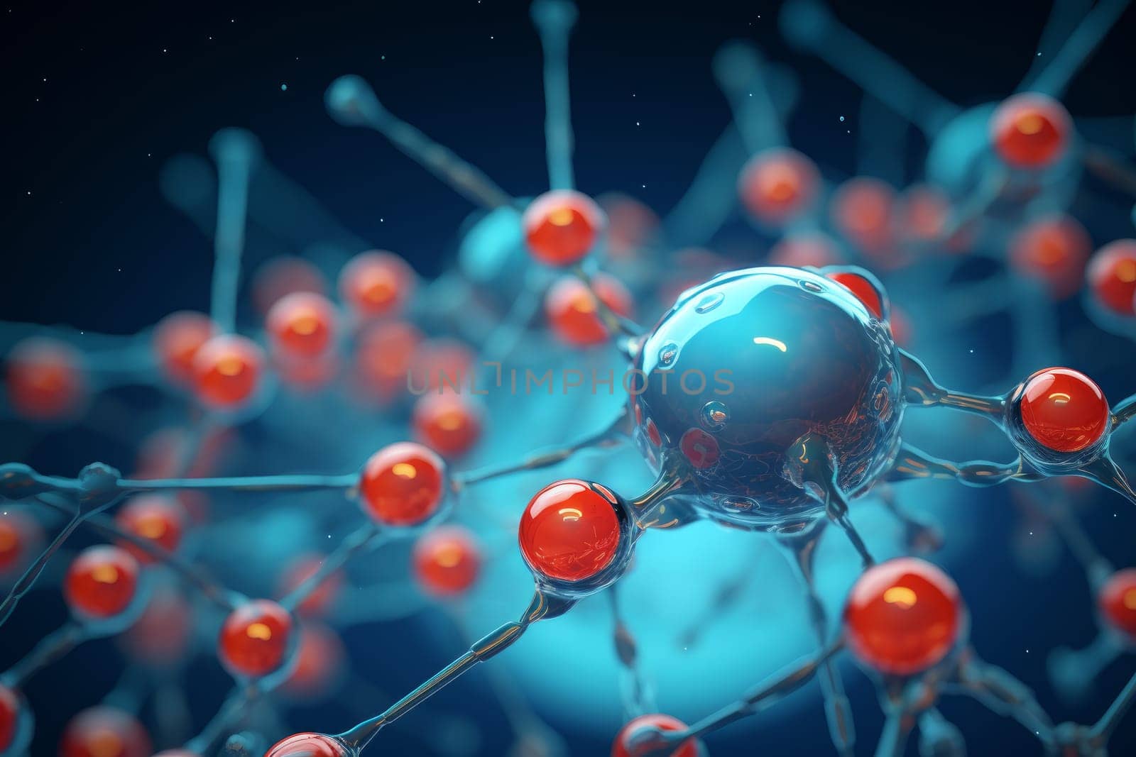 Molecule 3d art. Chemistry structure health. Generate Ai