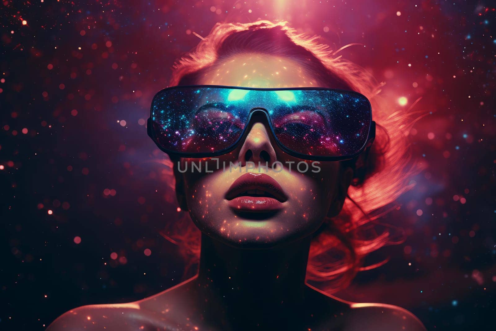 Expansive Space nebula. Outer cosmos sky. Generate Ai