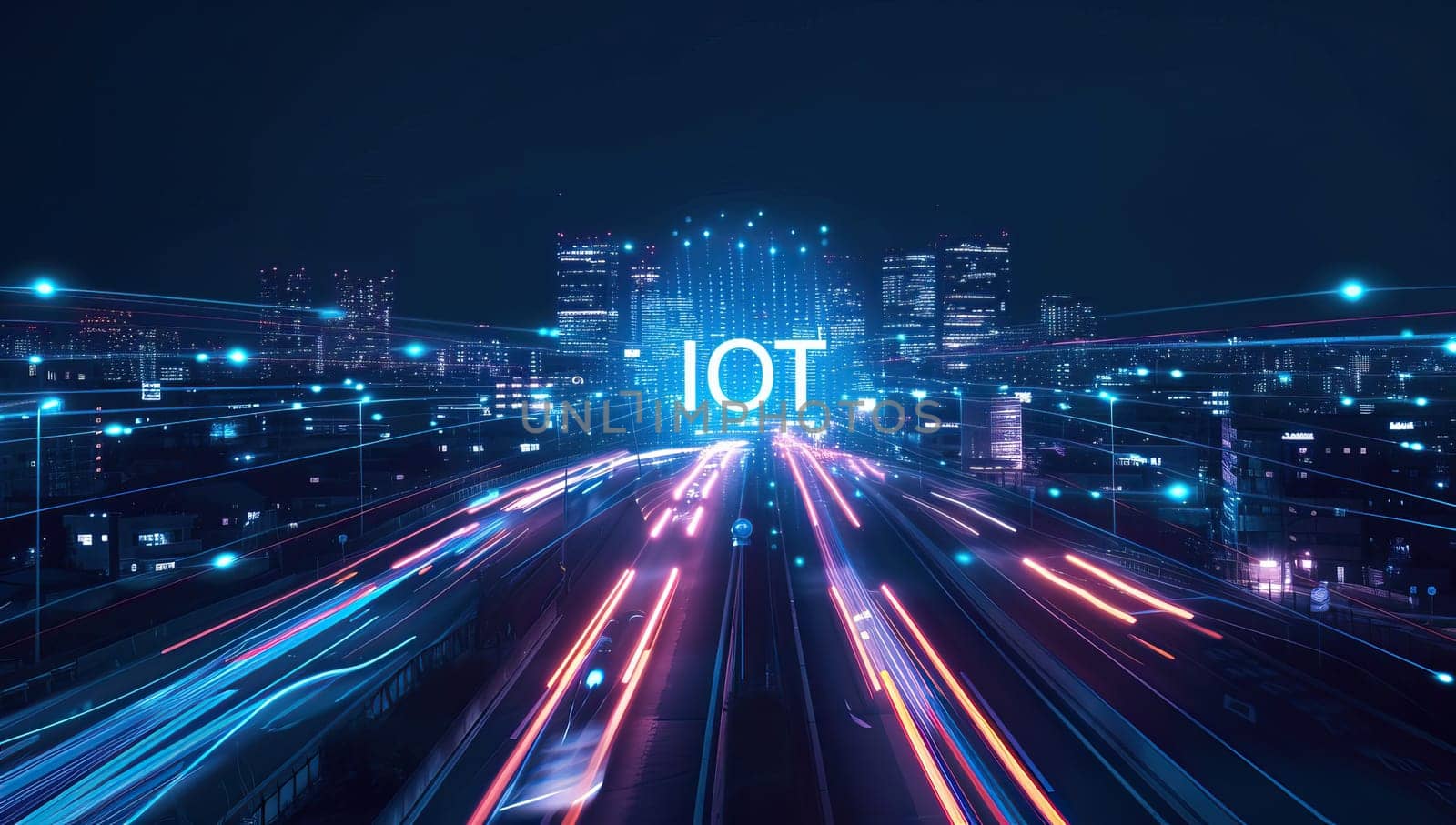 Illuminated IoT amidst high speed city traffic