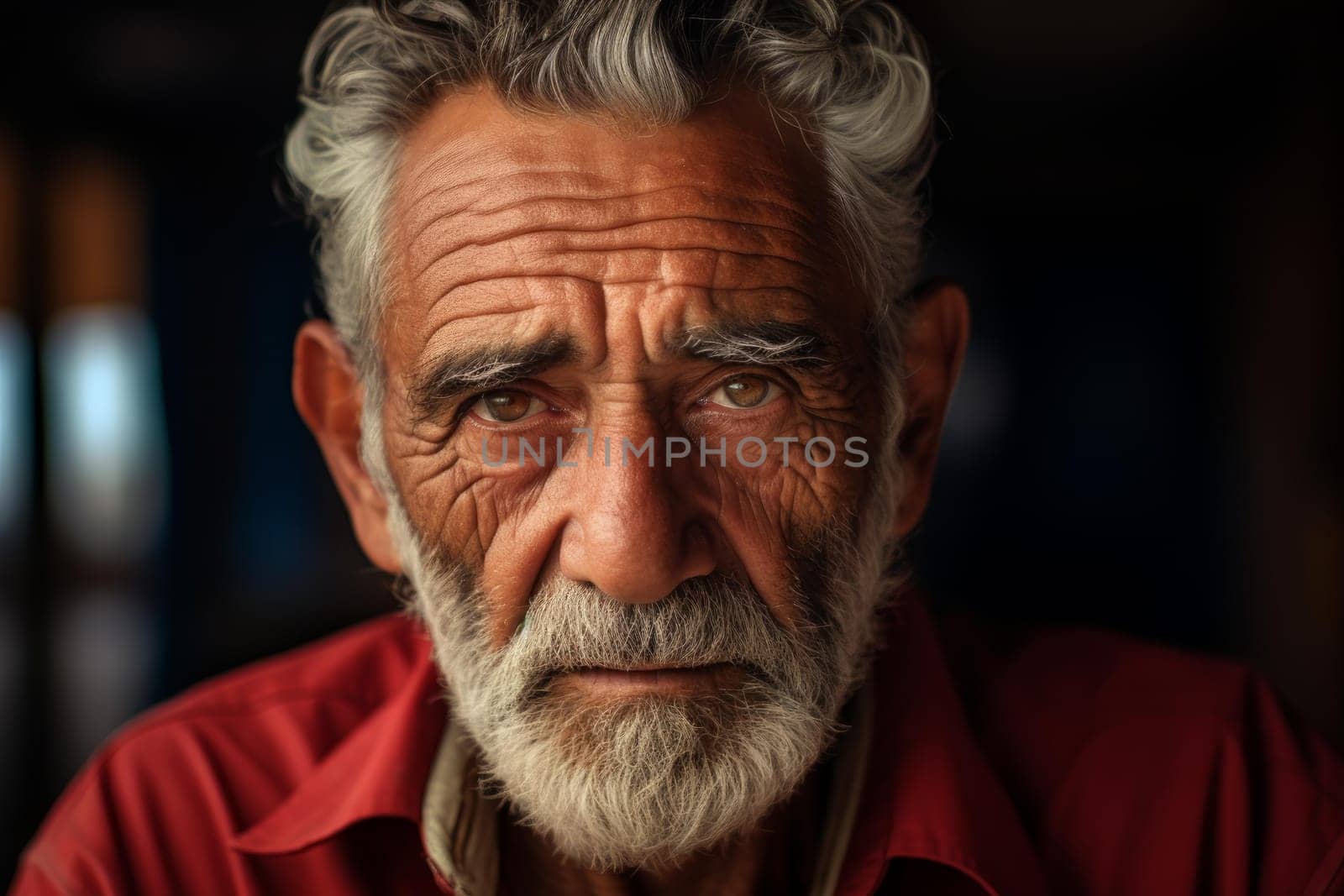 Dignified Old latino man. Retired face. Generate Ai
