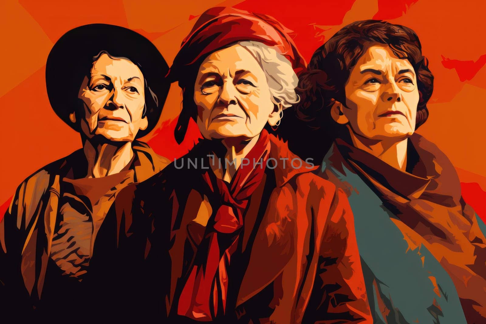 Old radical feminists. Person care. Generate Ai