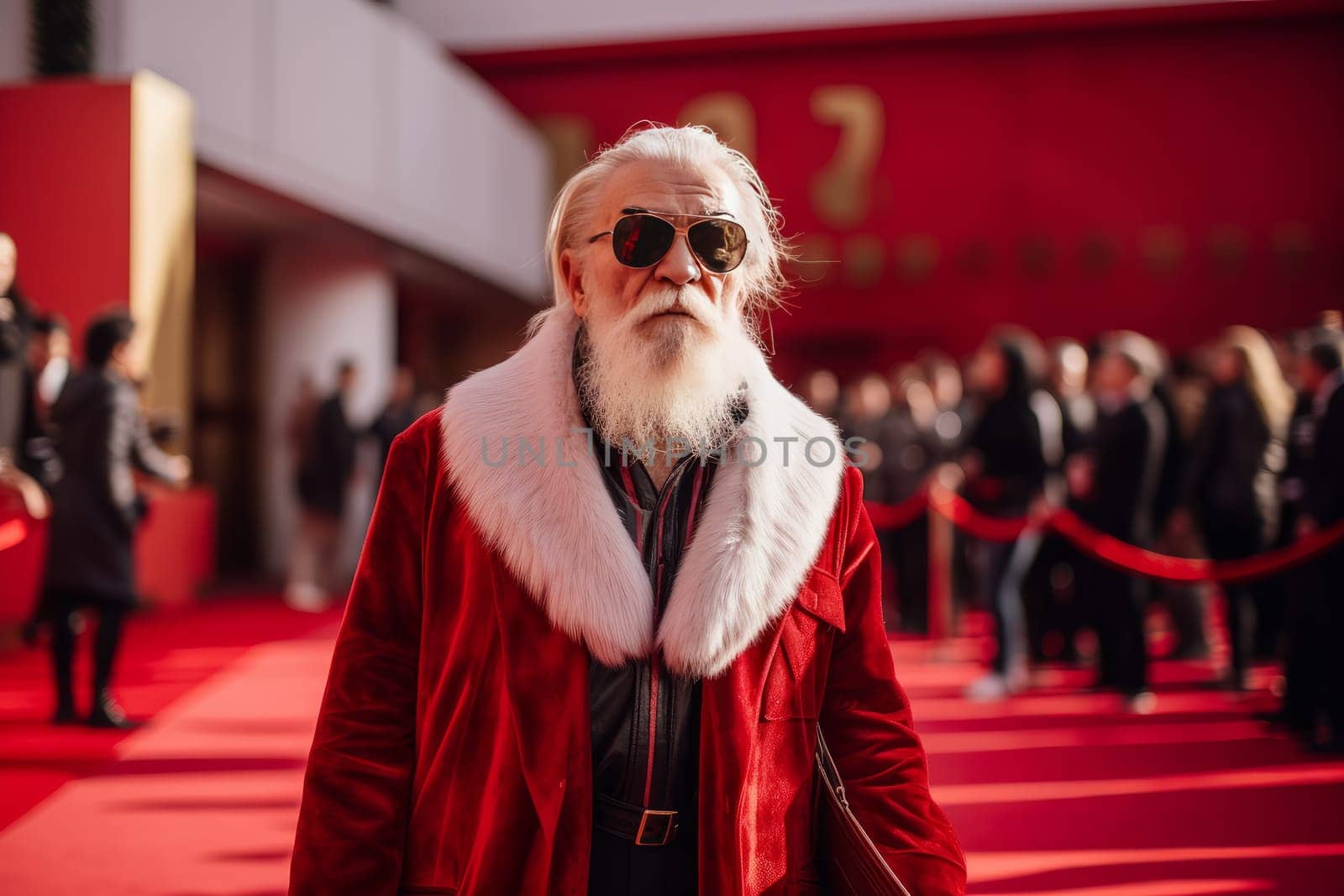 Person on red carpet. Model star. Generate Ai