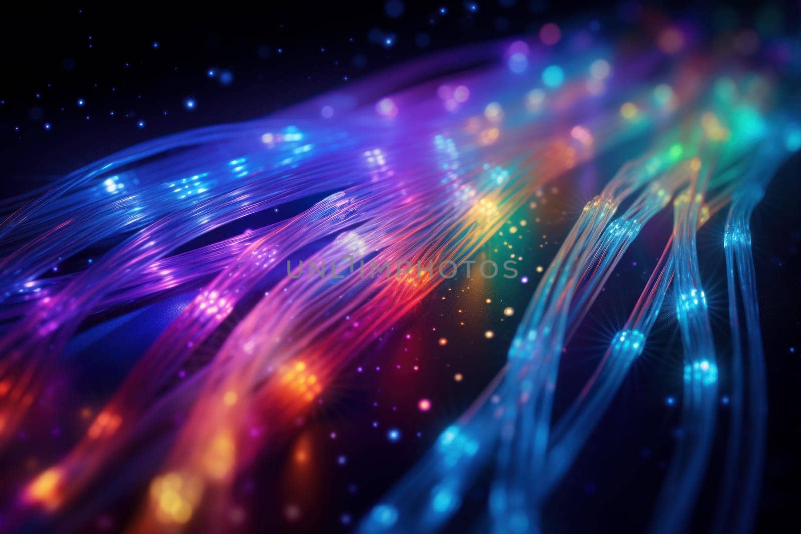 Reliable Optic cable internet connection. Digital data. Generate Ai