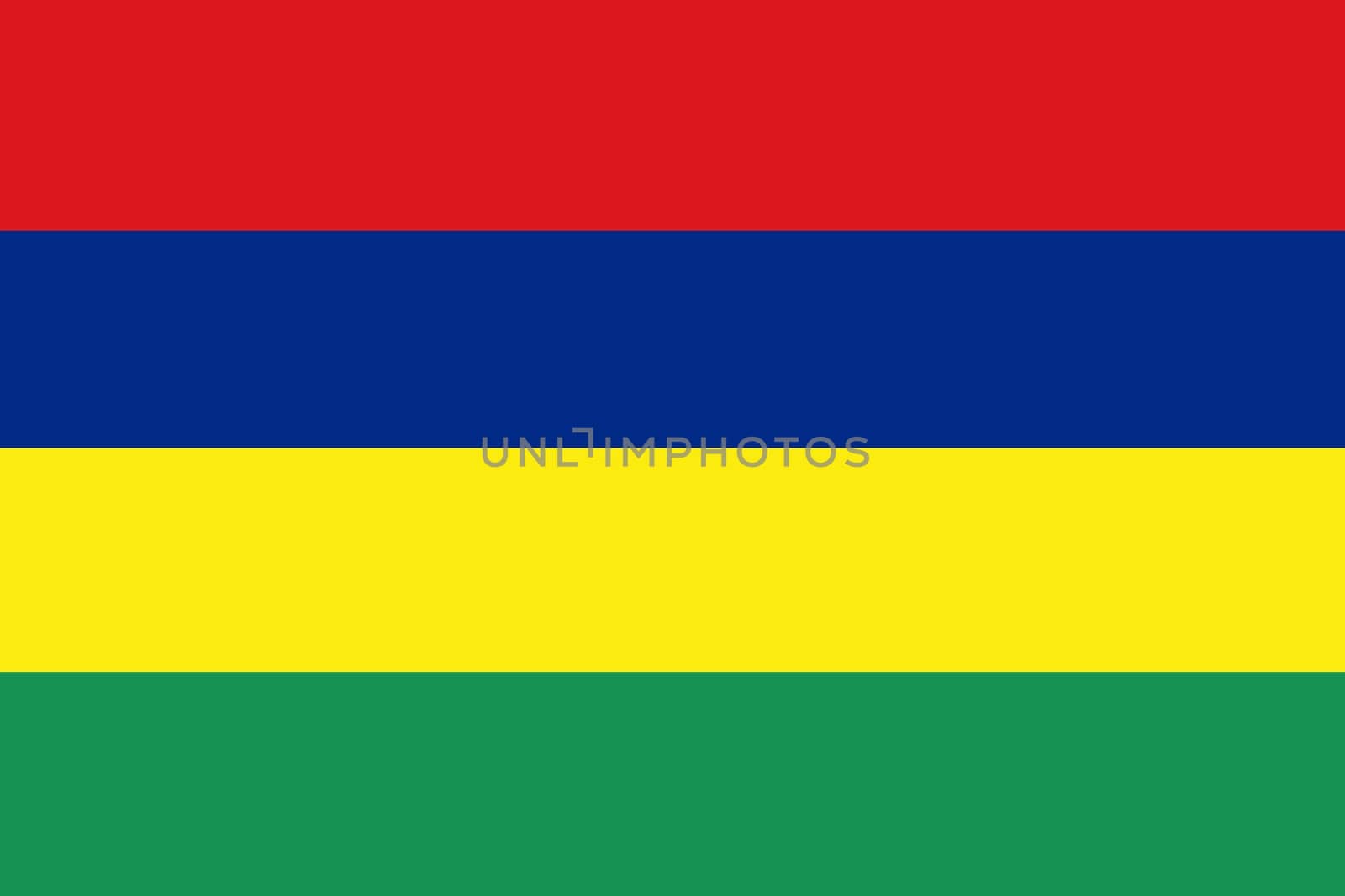 Flag of Mauritius. Mauritius flag. National symbol. Republic of Mauritius. African island country. Flag illustration