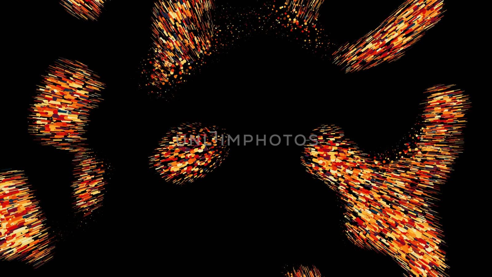 Abstract field particles. Computer generated 3d render