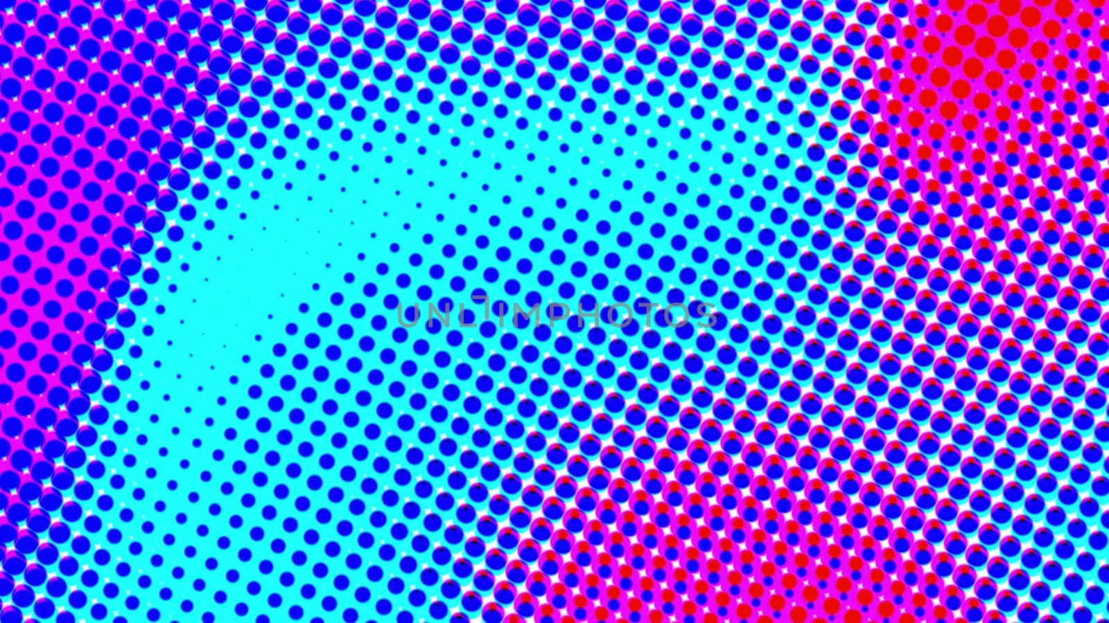 Abstract colorful halftone. Computer generated 3d render