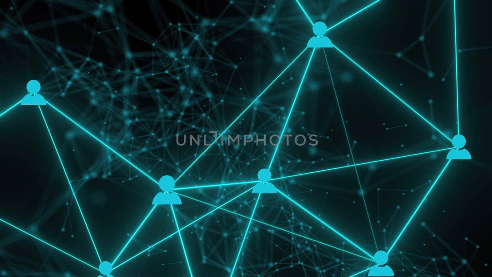 Social network connections. Computer generated 3d render