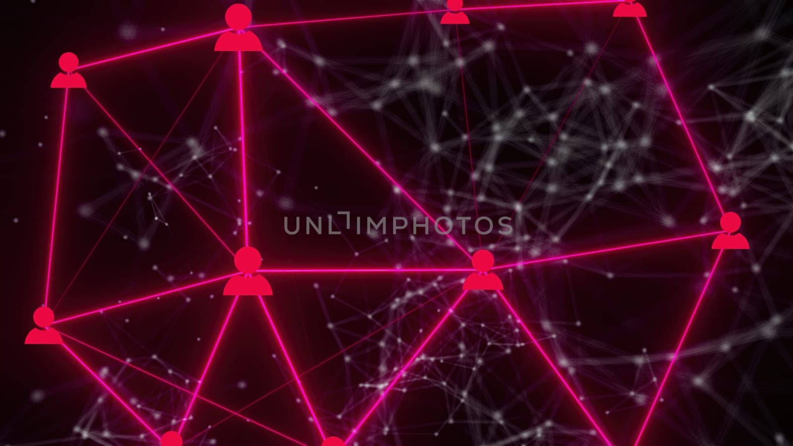 Social network connections. Computer generated 3d render