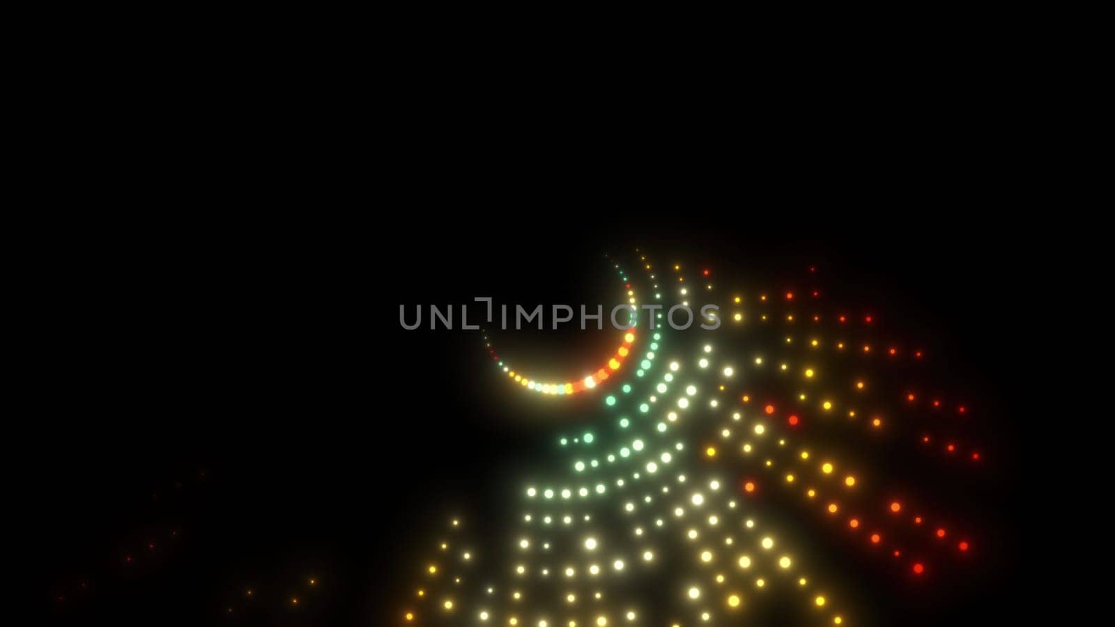 Radial splash particles. Computer generated 3d render