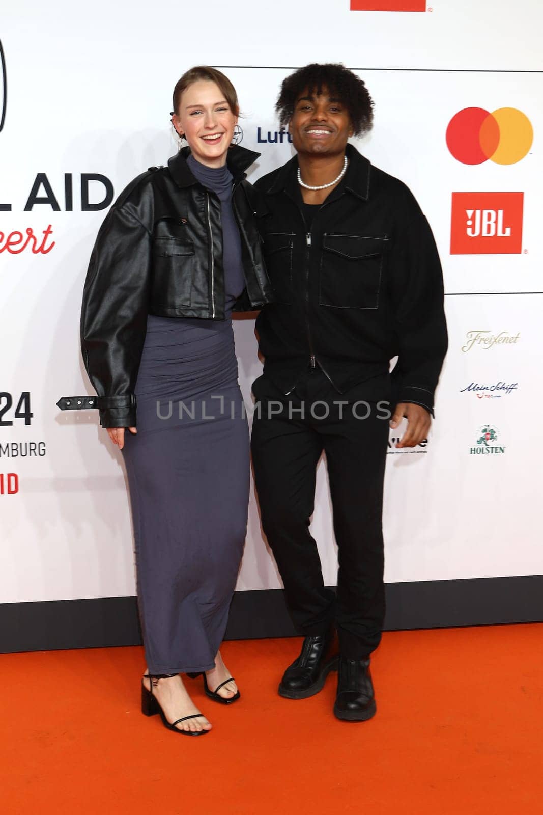 RIck Azas and Theresa Kirchner, Channel Aid Live in Concert by JBL at Elbphilharmonie on January 12, 2024 in Hamburg