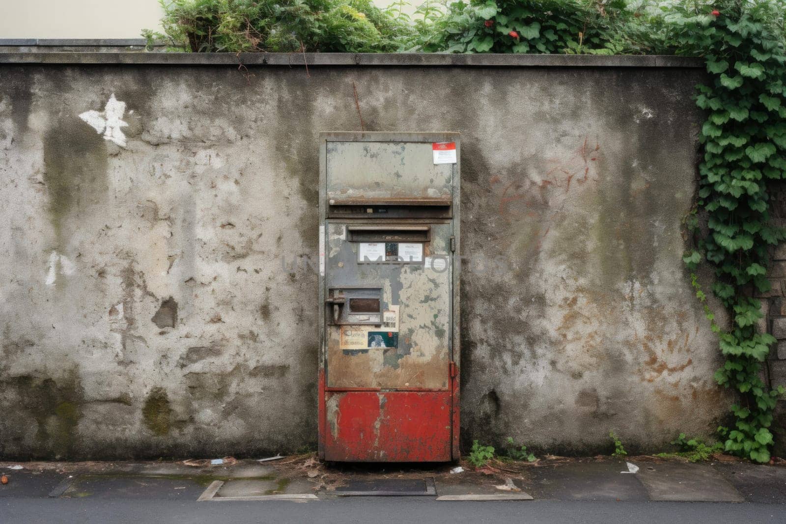 Unopened Parcel carton box at the entrance door. Post delivery service cardboard order. Generate ai