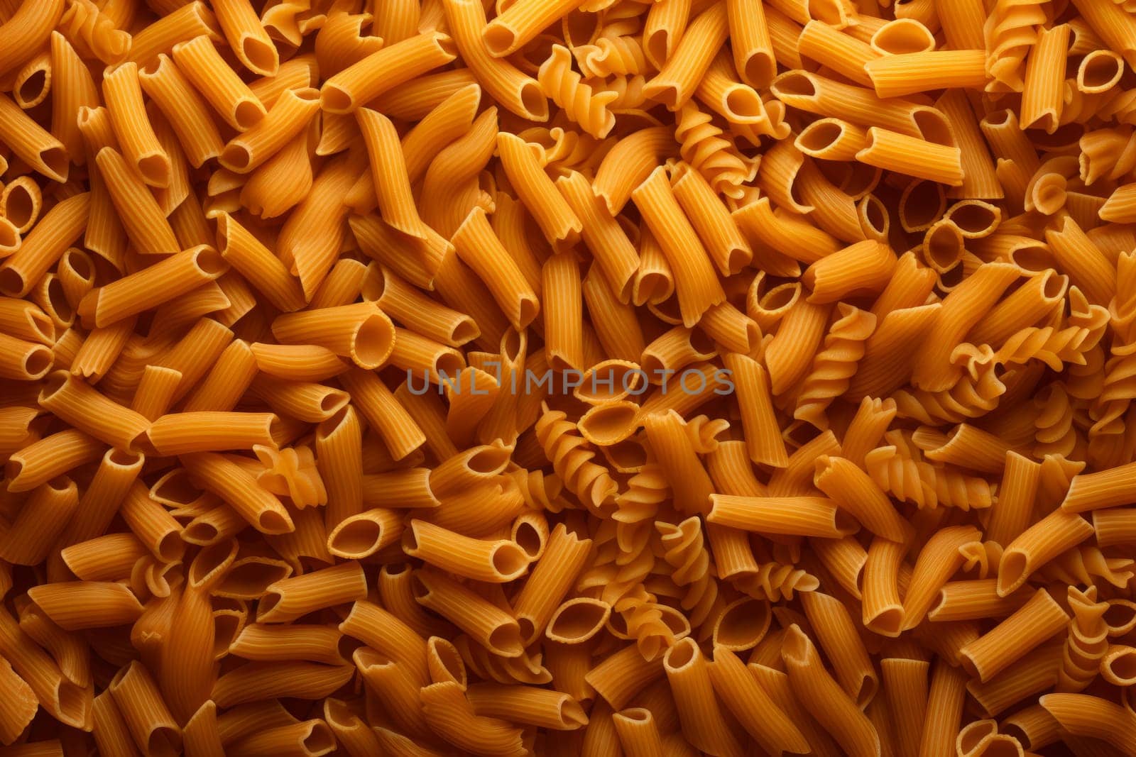 Macaroni pasta food. Ingredient meal. Generate Ai
