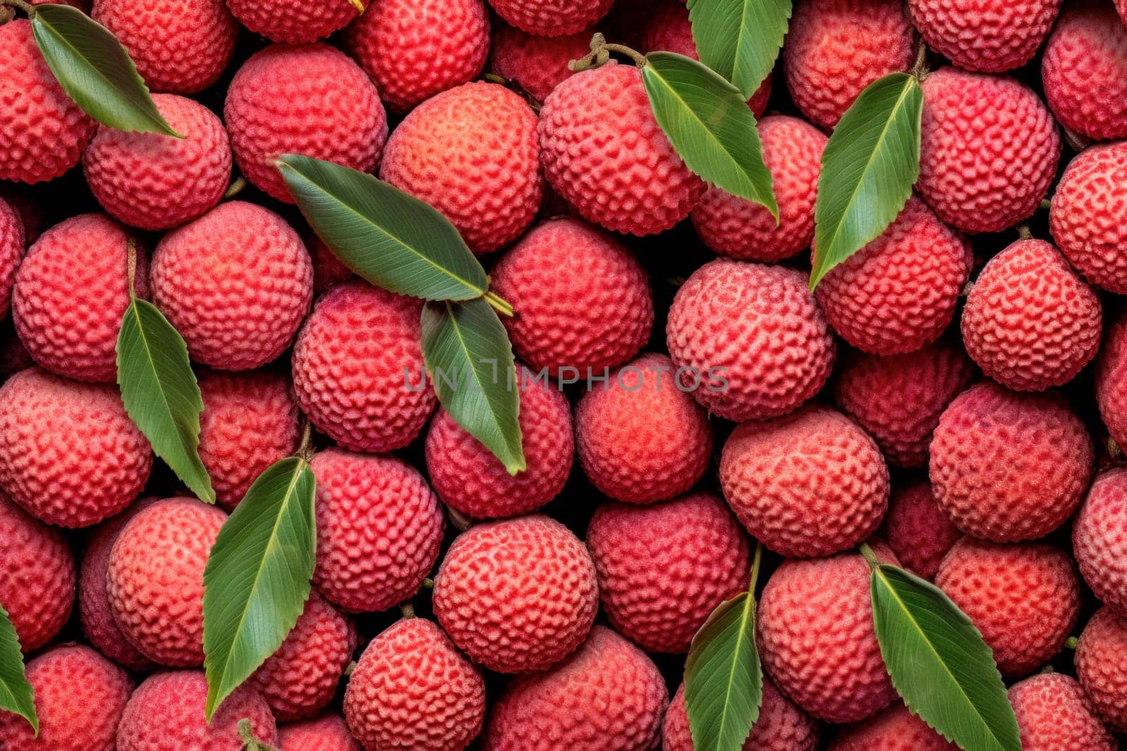 Juicy Lychee fruit background. Organic ingredient. Generate Ai