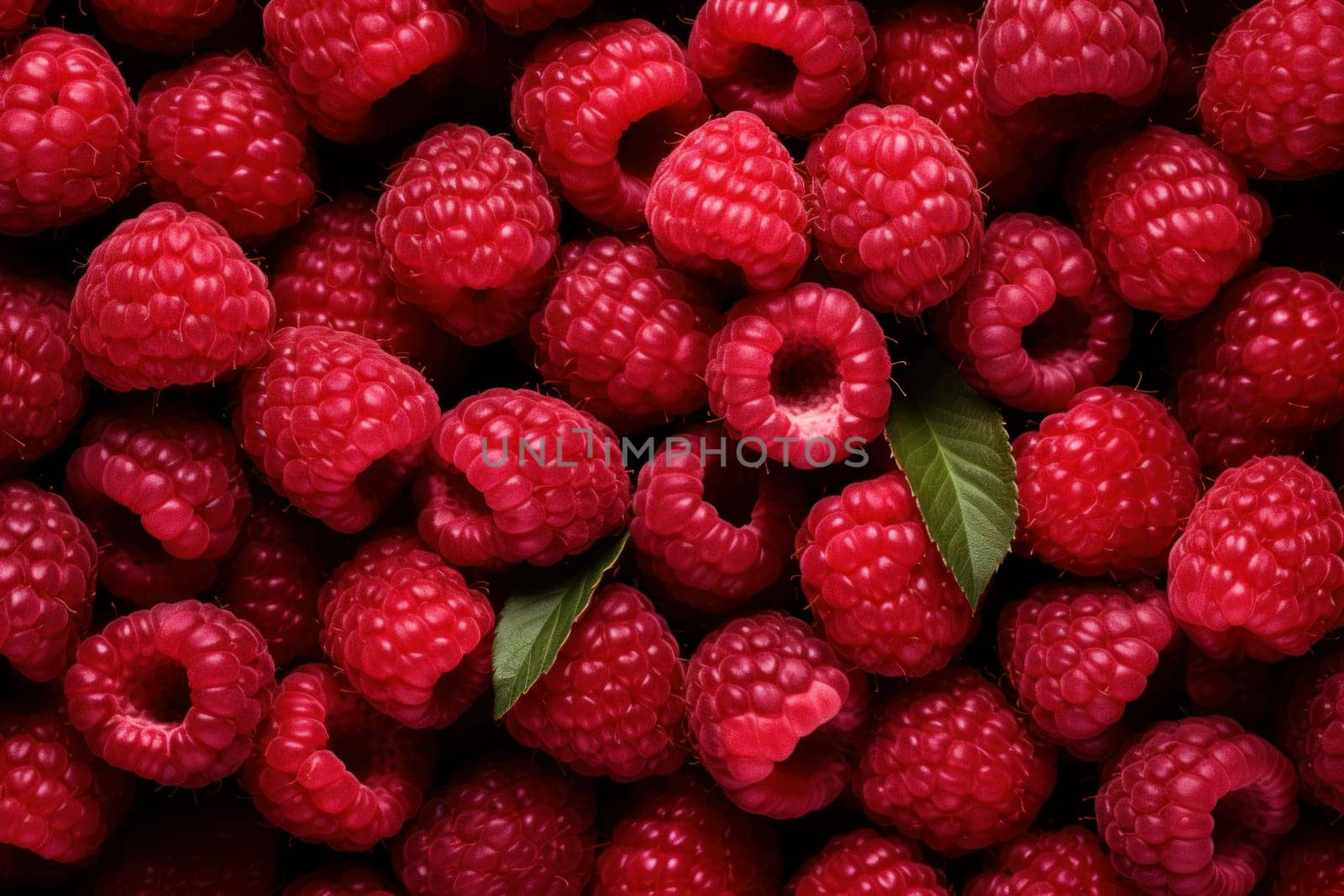 Fruity Raspberry background. Jam taste diet. Generate Ai