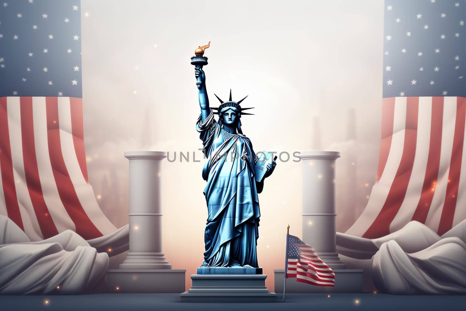 Patriot day mockup. America labor national. Generate Ai