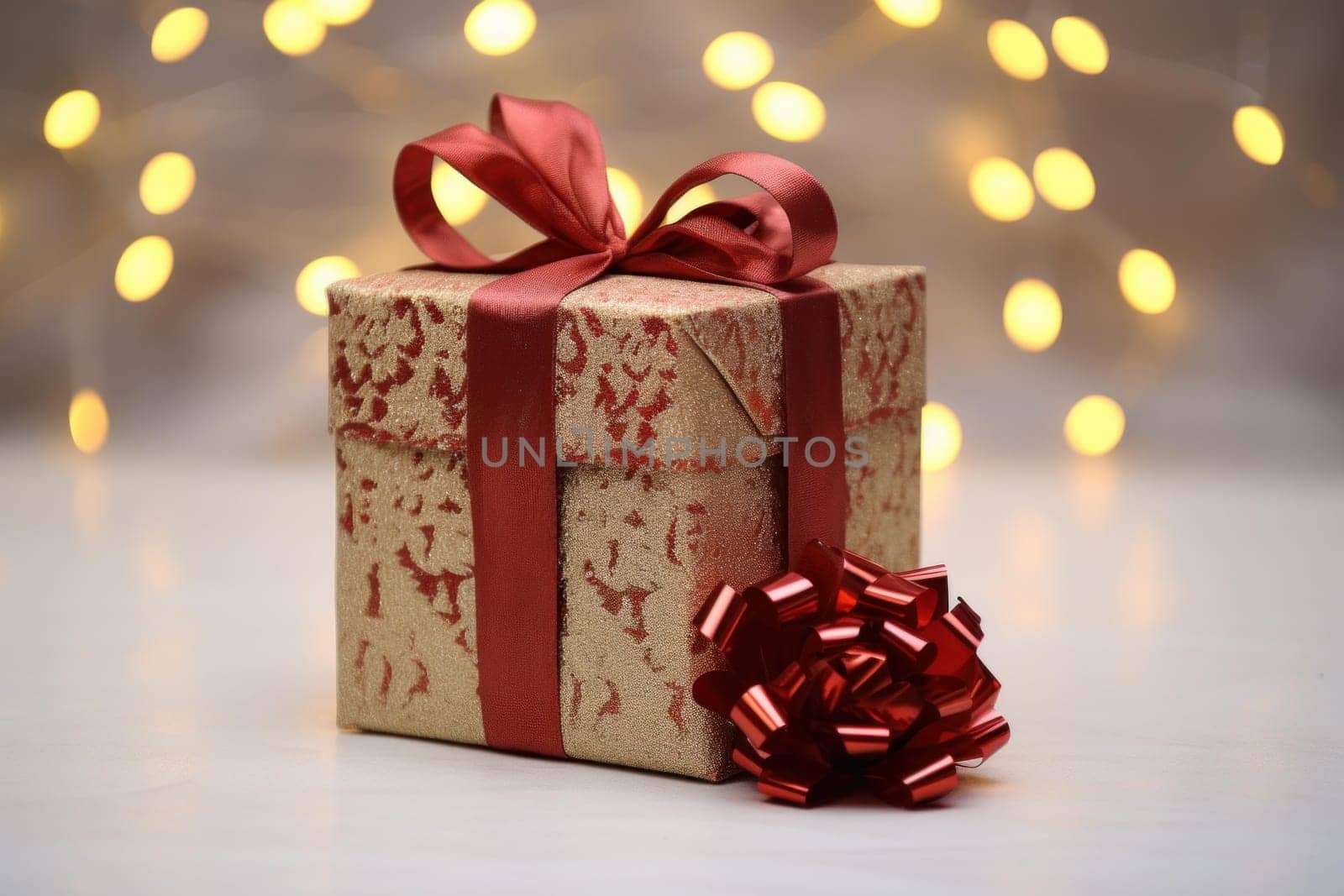 Gift box. Small beauty happy. Generate Ai