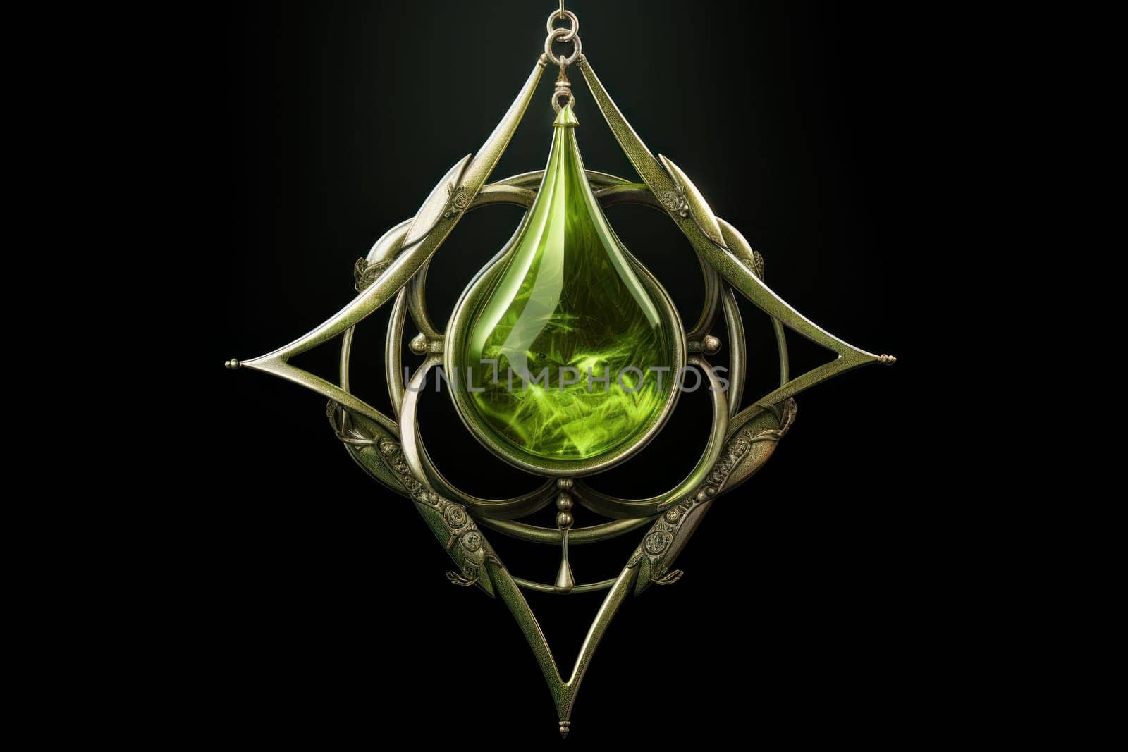 Peridot chaos symbol. Sky design. Generate Ai