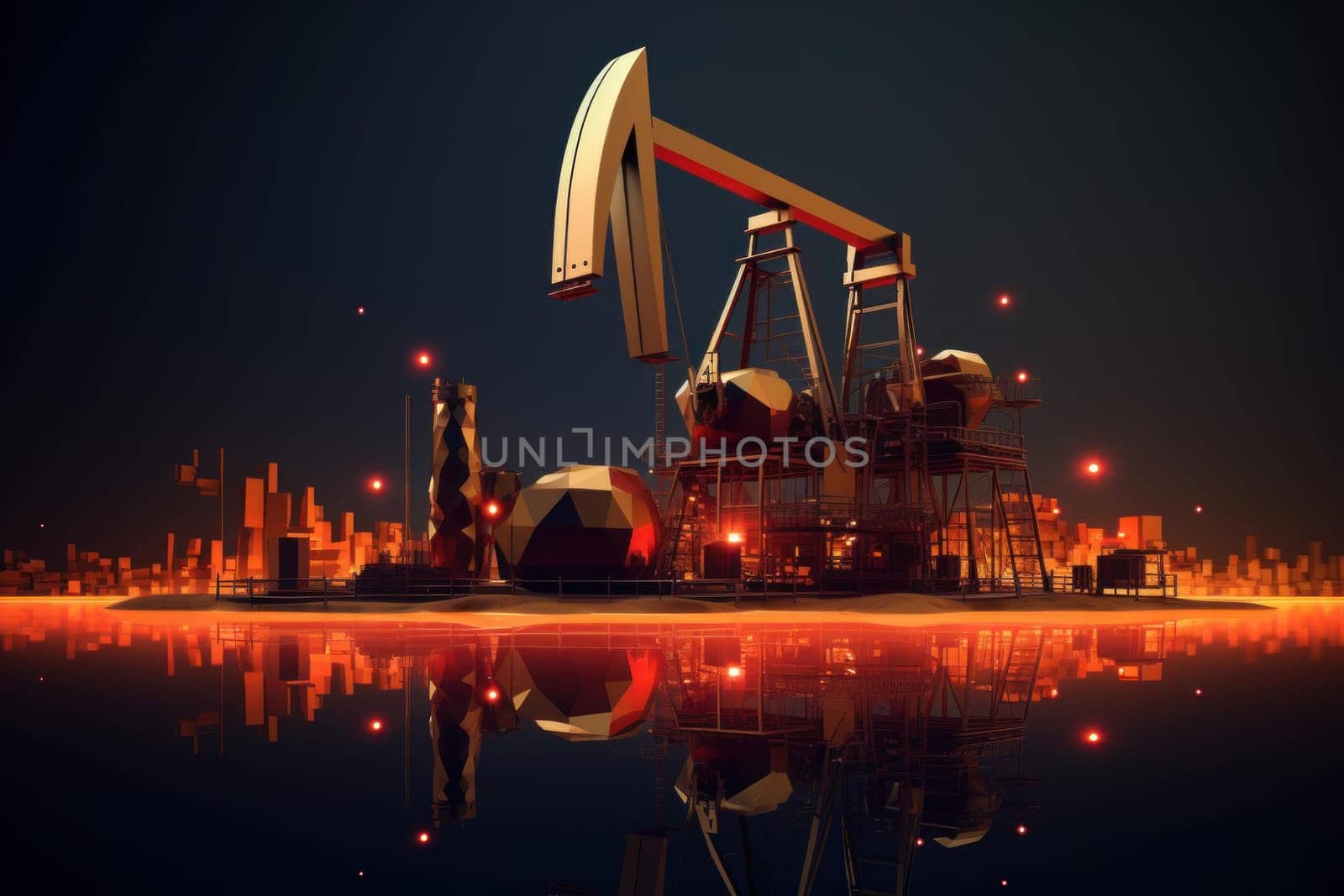 Metallic Petroleum barrel background. Factory wave. Generate Ai