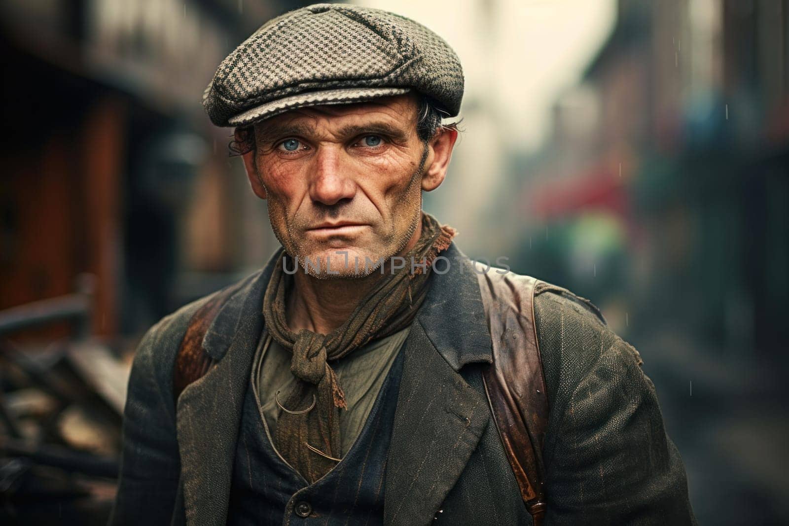 European fashion businessman outdoor fashion. Male street stylish model. Generate Ai