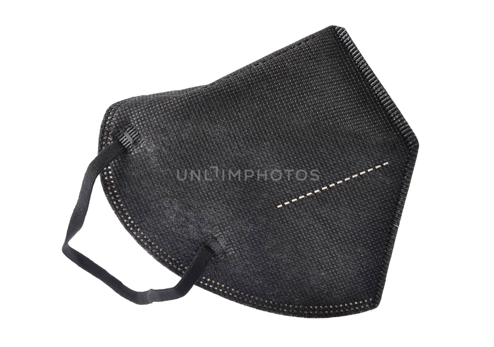 Black face mask isolated on white background