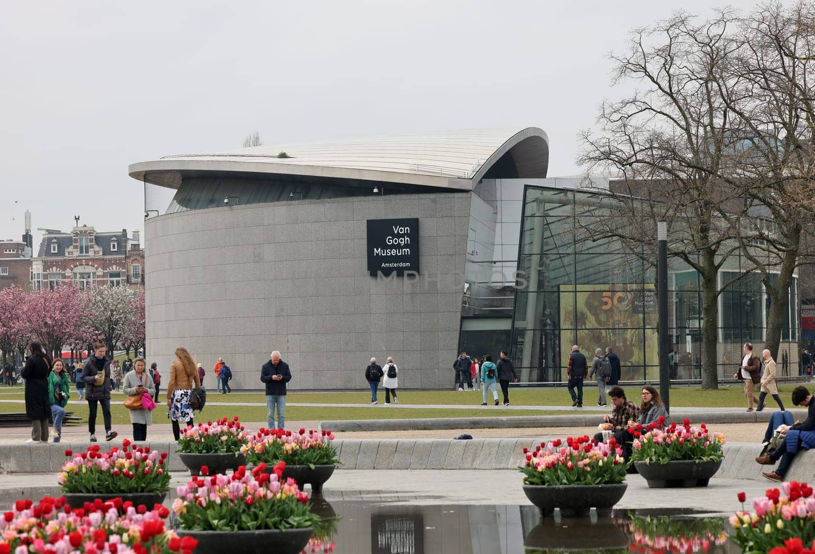 Amsterdam, Netherlands - April 21, 2023: The Van Gogh Museum in Amsterdam, Netherlands
